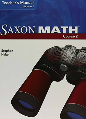Saxon Math, Course 2, Teacher's Manual, Volume 1, 9781591418375, 1591418372, 2007