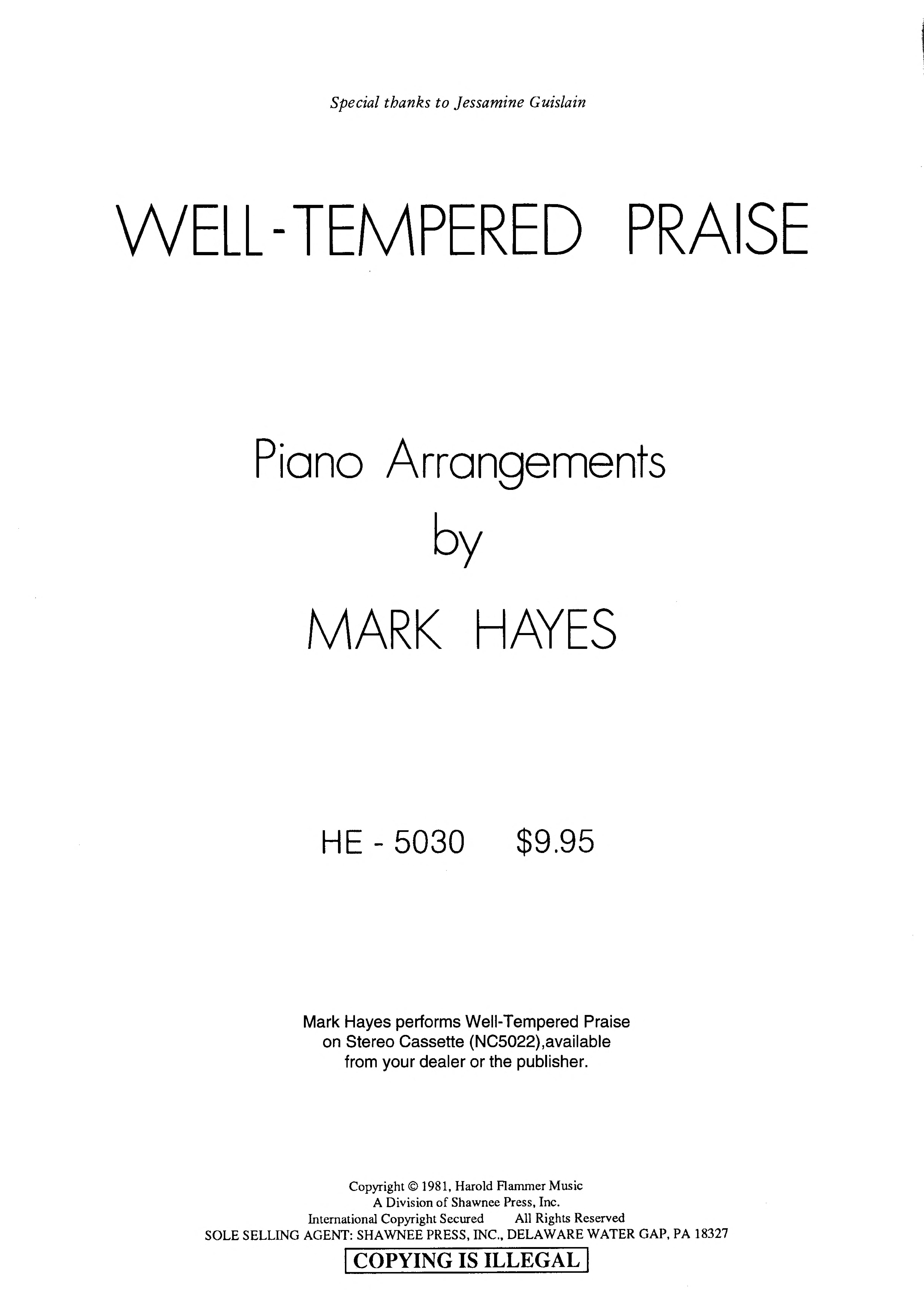 Well-Tempered Praise 3: Piano Collection