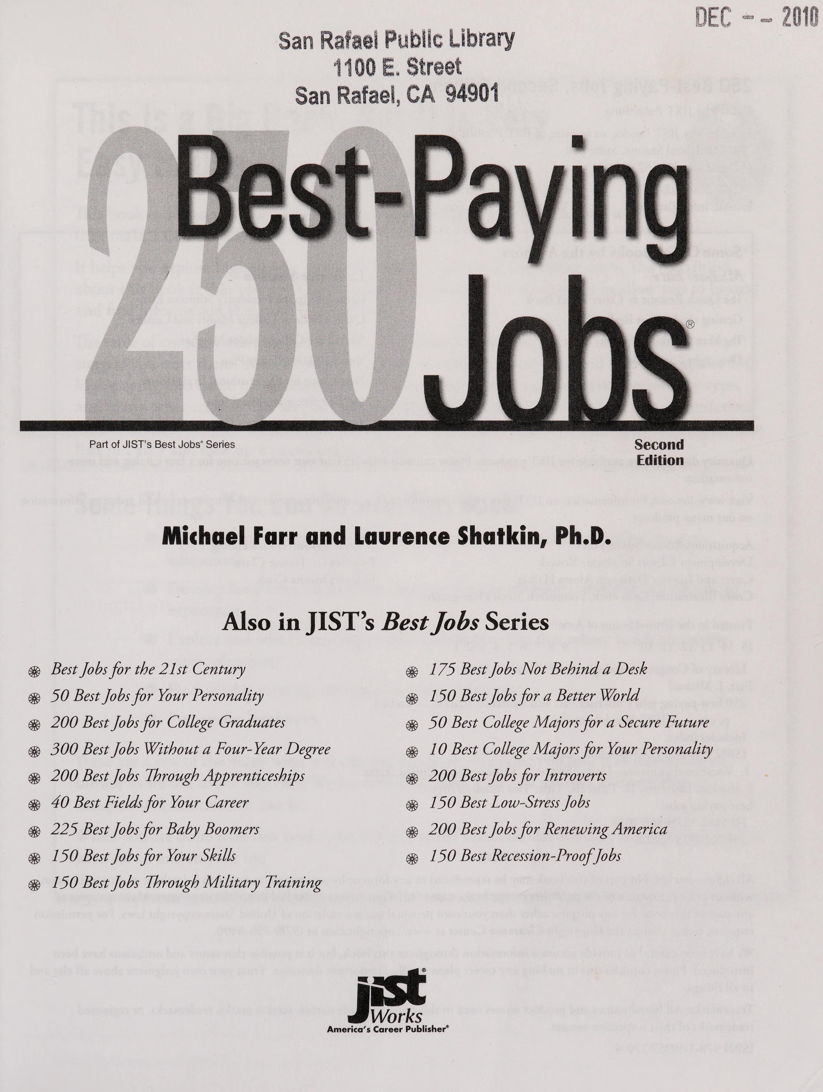 250 Best-Paying Jobs, 2nd Ed