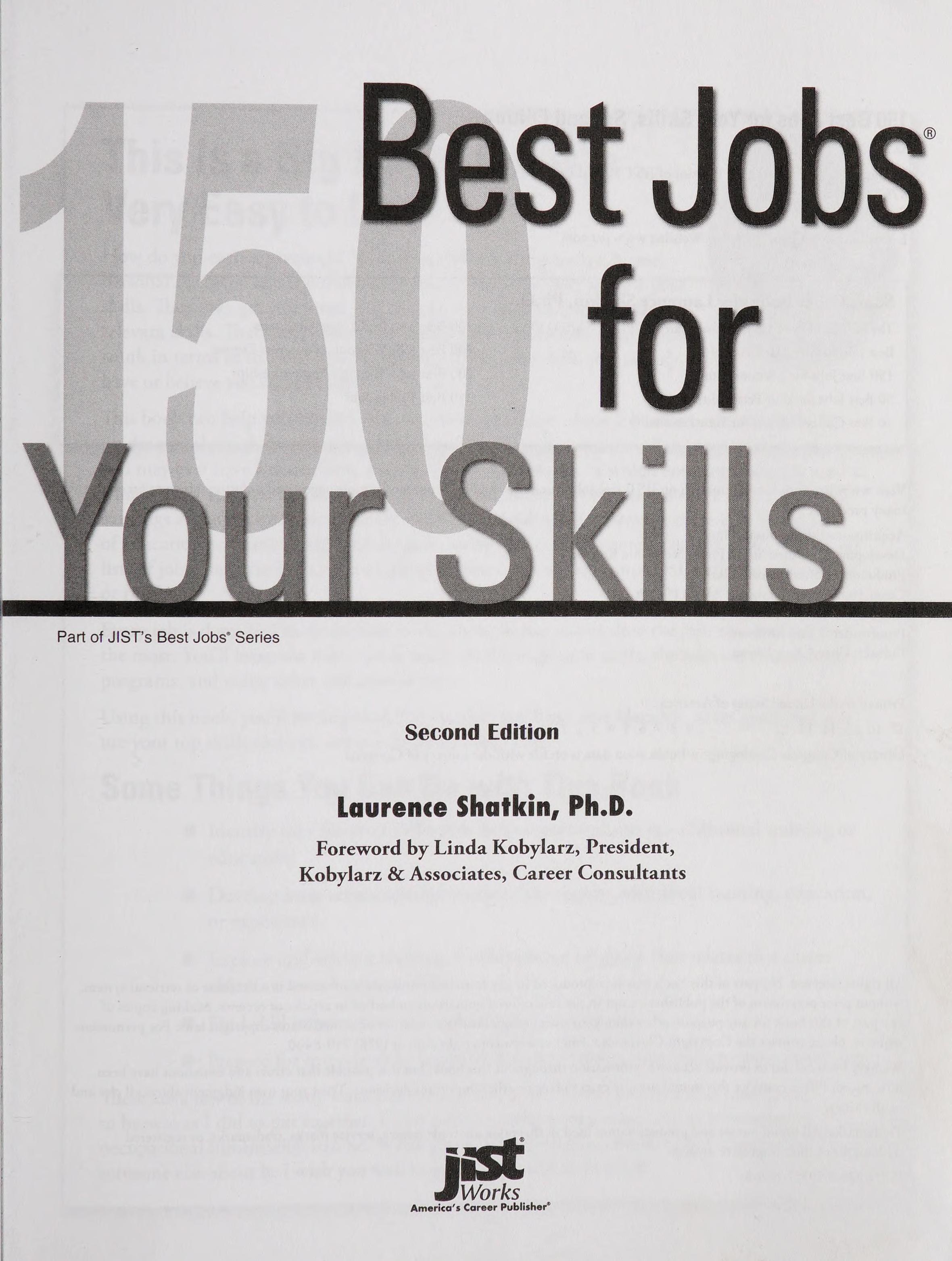 150 Best Jobs for Your Skills, 2nd Ed