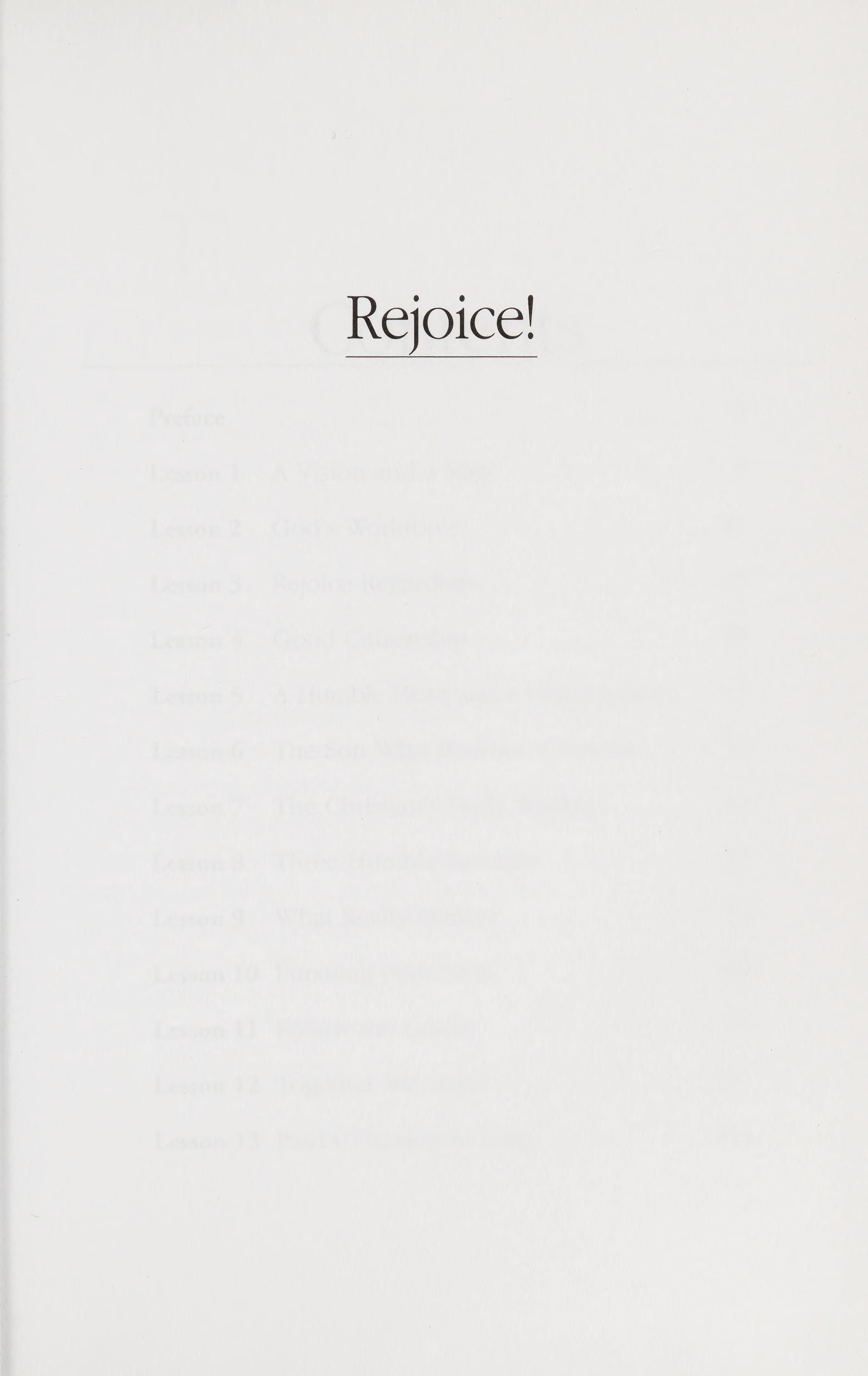 Rejoice!