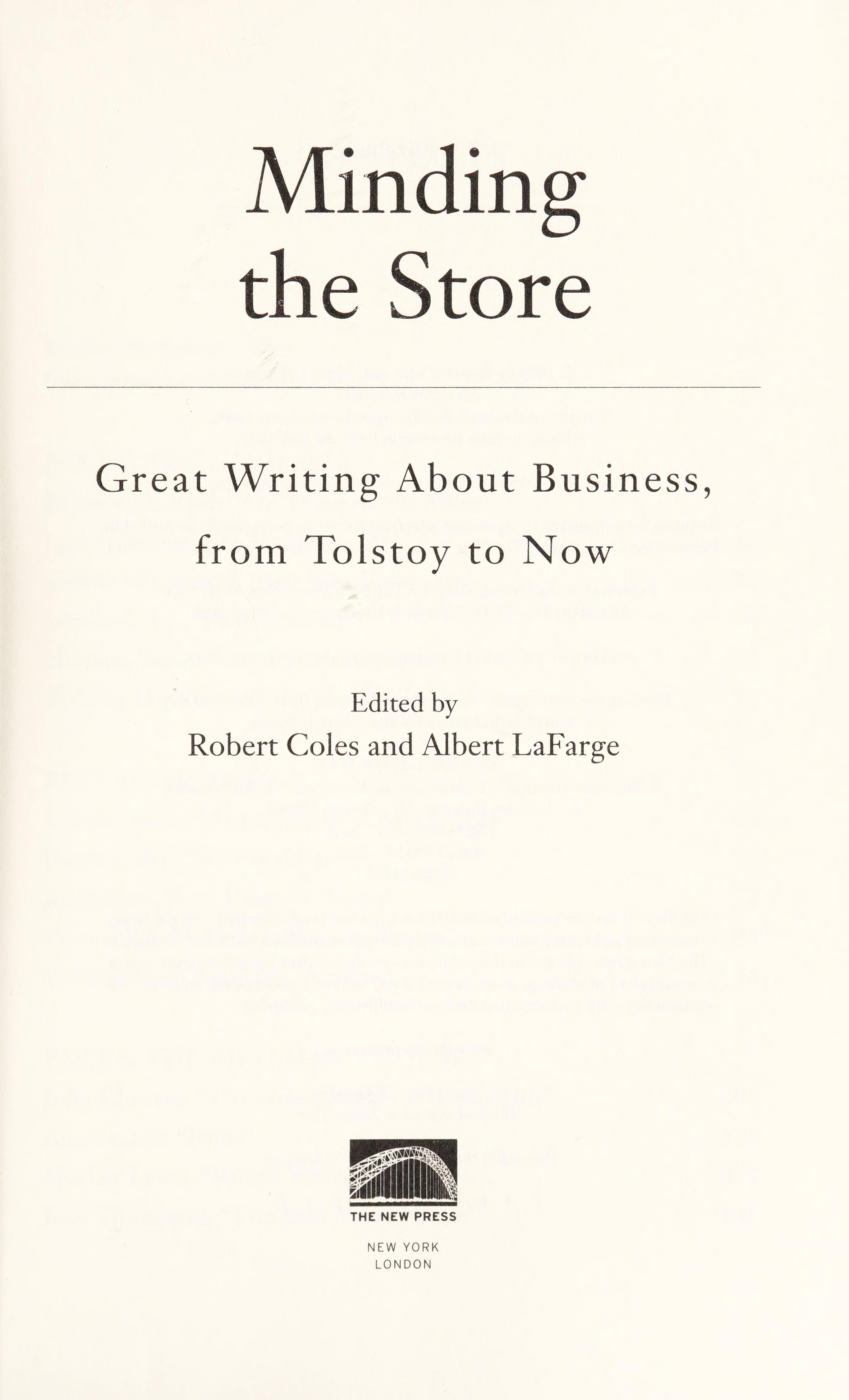 Minding the Store