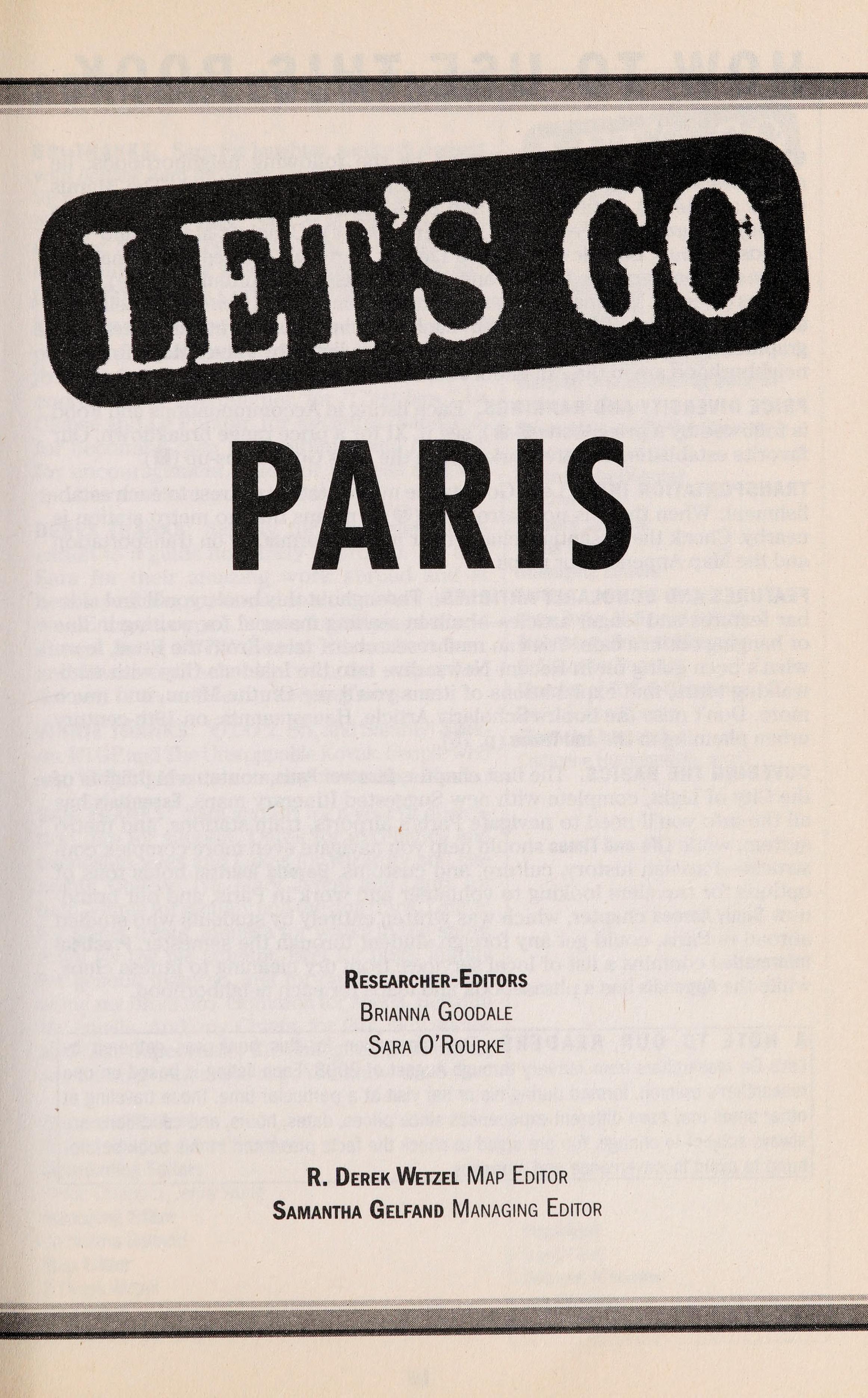 Let's Go Paris