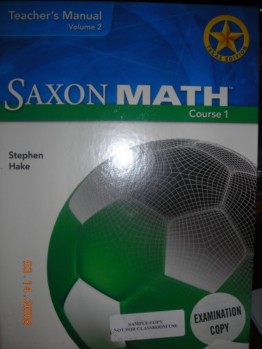 Saxon Math Course 1 Texas