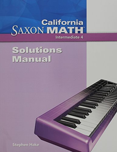 Saxon Math Intermediate 4 California