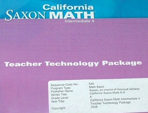 Saxon Math Intermediate 4 California