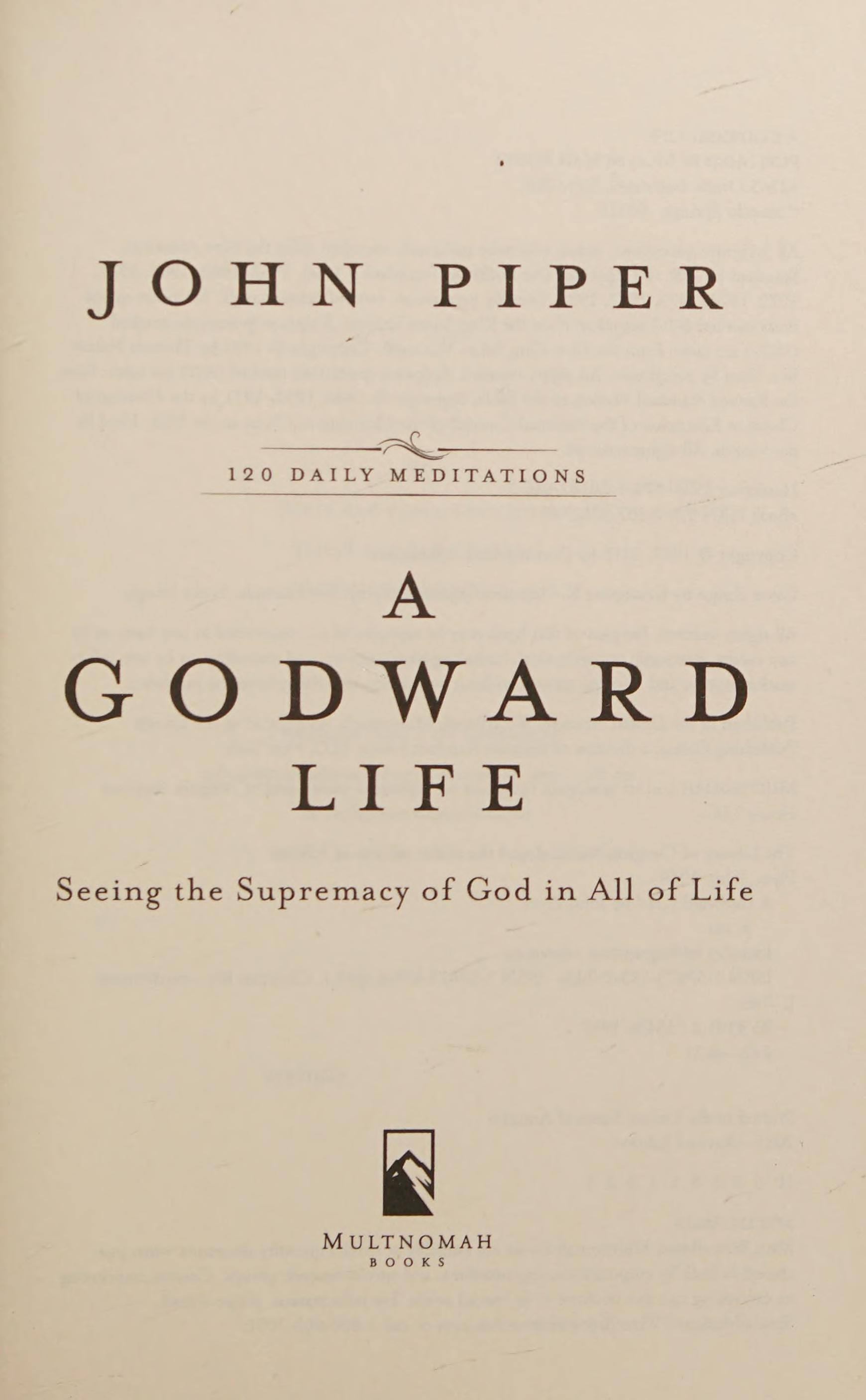 A Godward Life