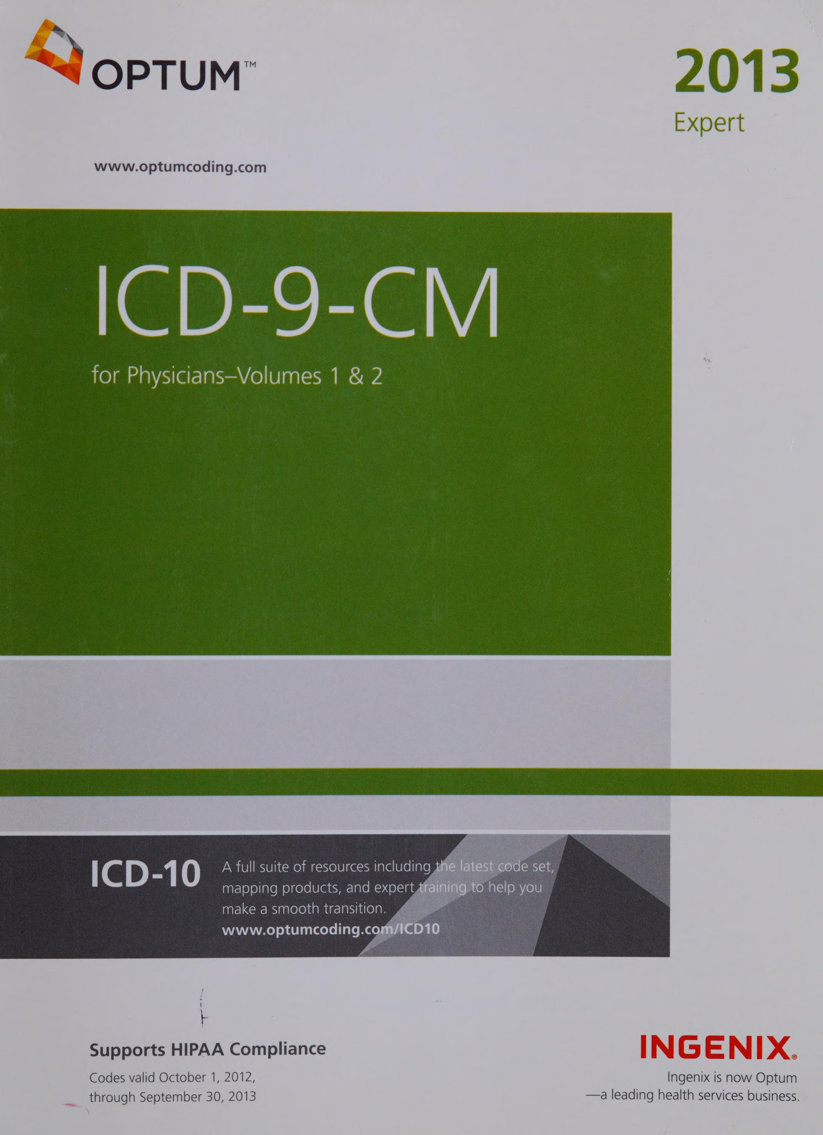 ICD-9-CM Expert for Physicians, Volumes 1 & 2 - 2013