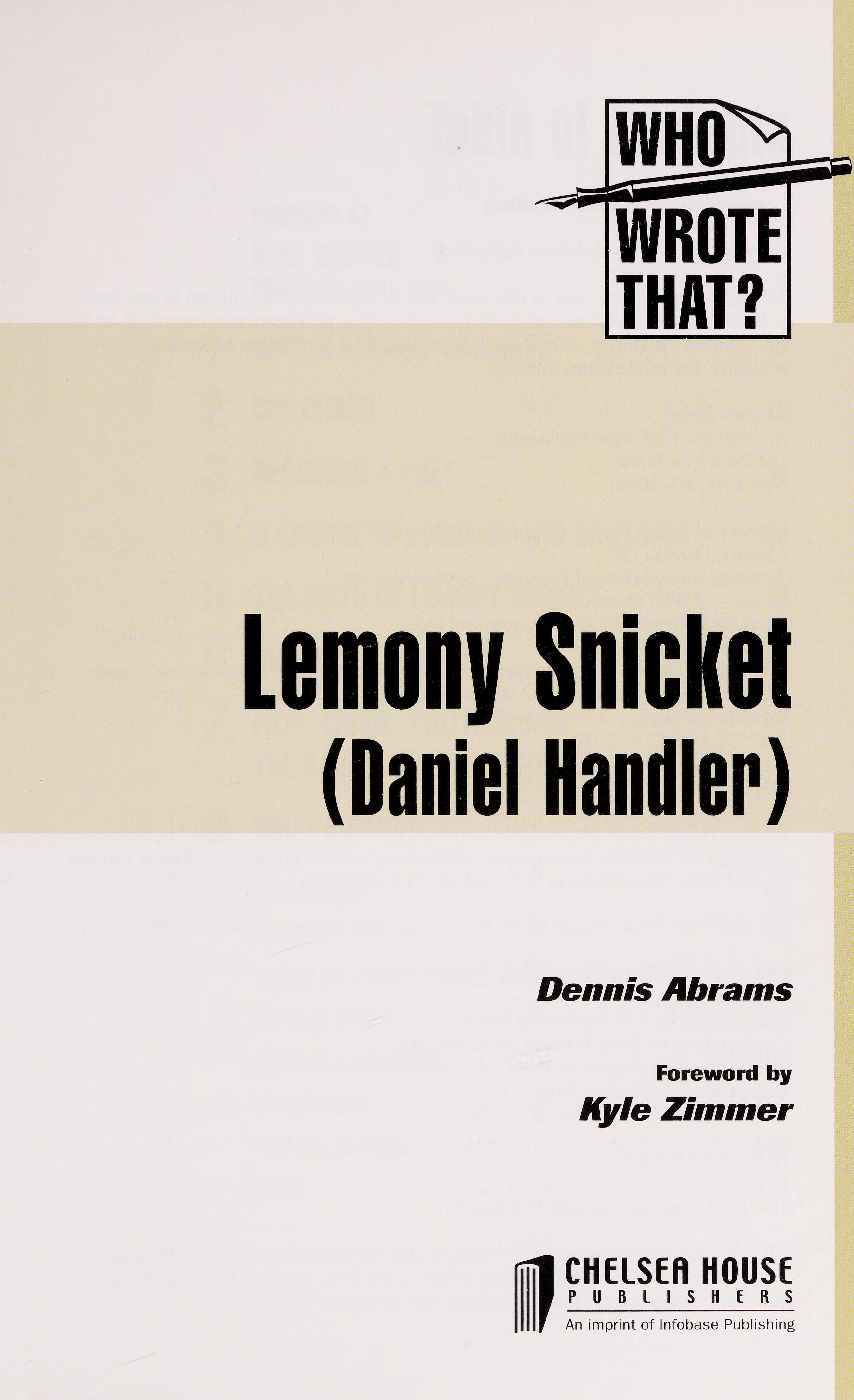 Lemony Snicket