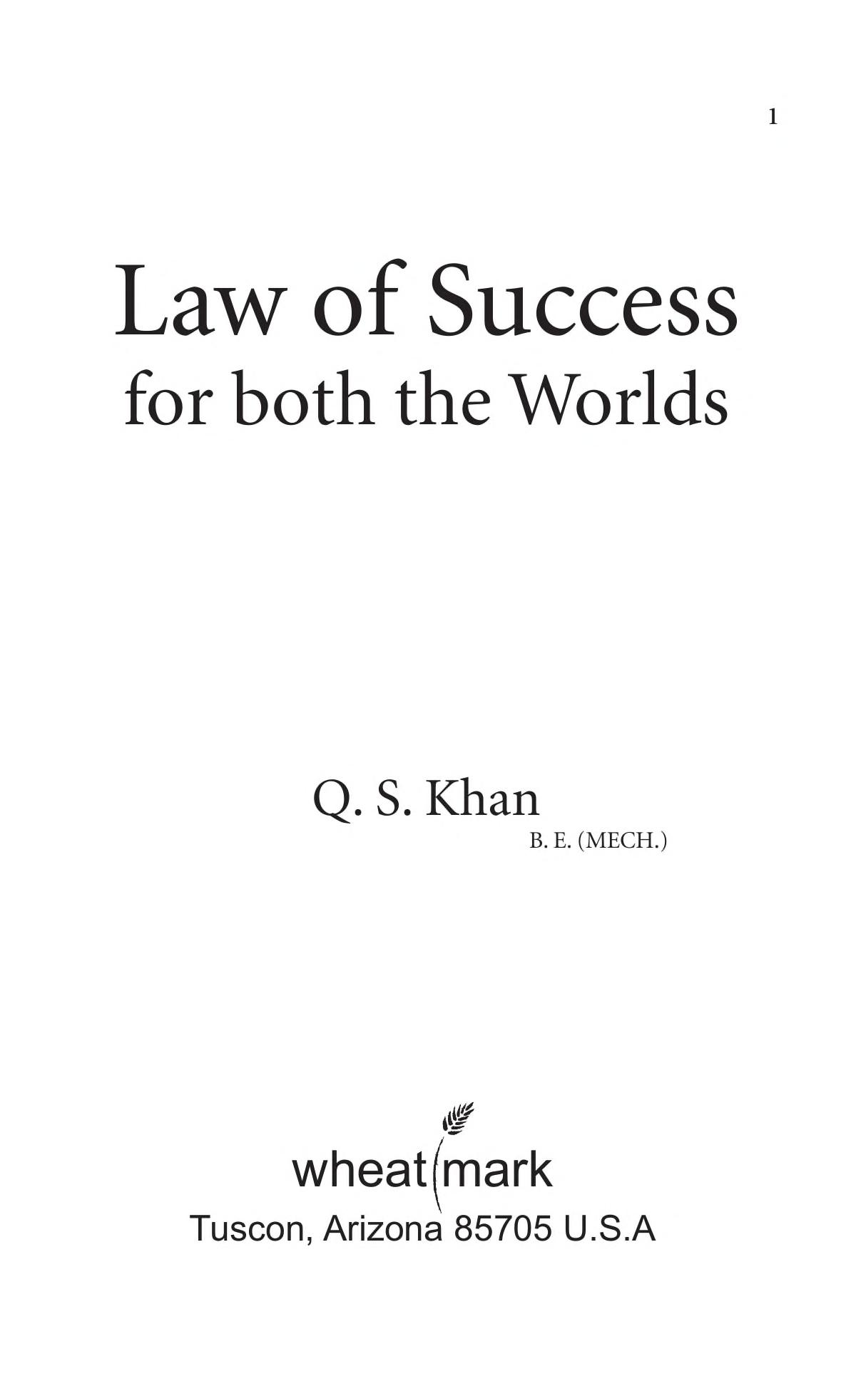 Law Of Success For Both The Worlds