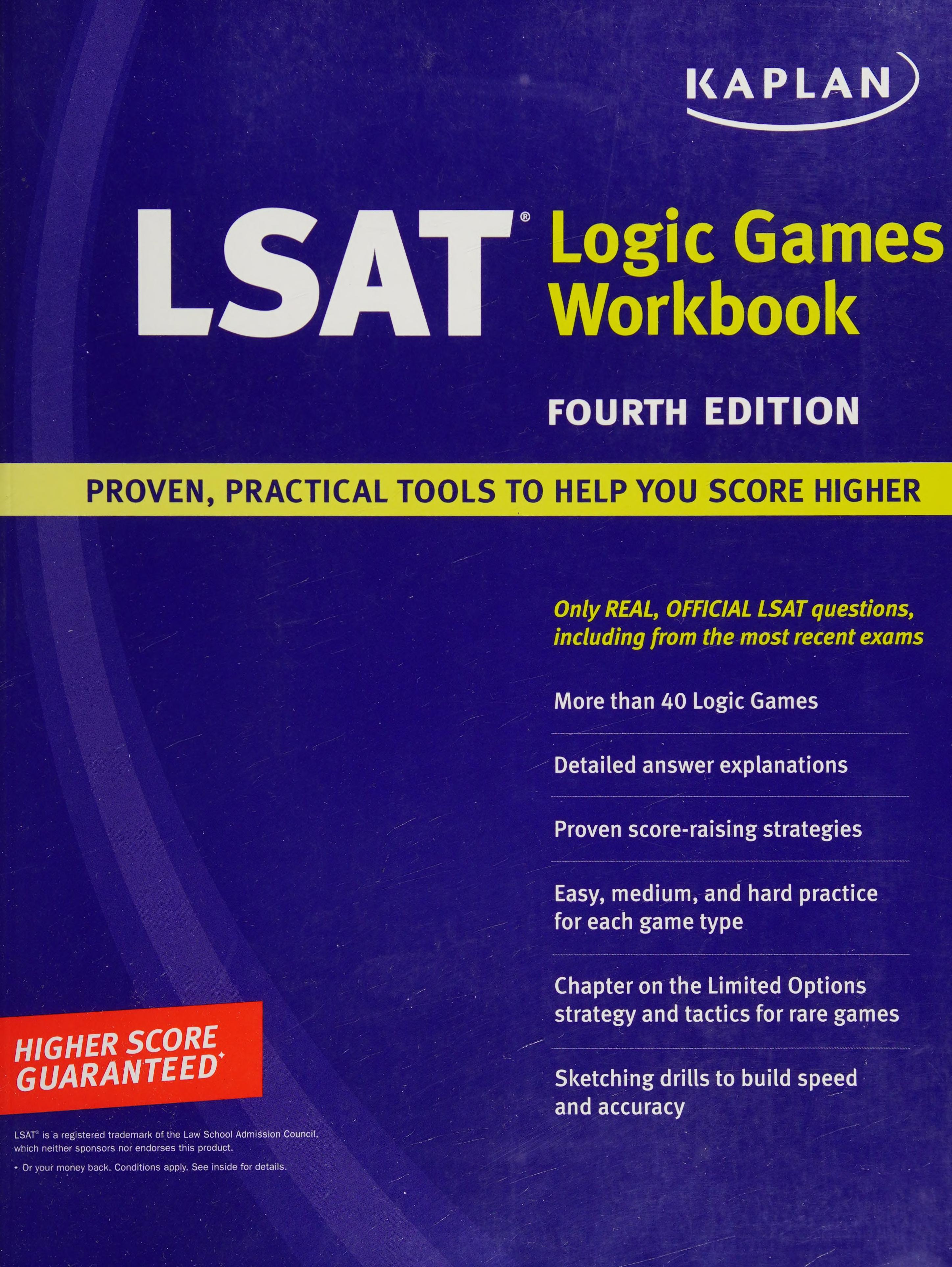 Kaplan LSAT Logic Games Workbook