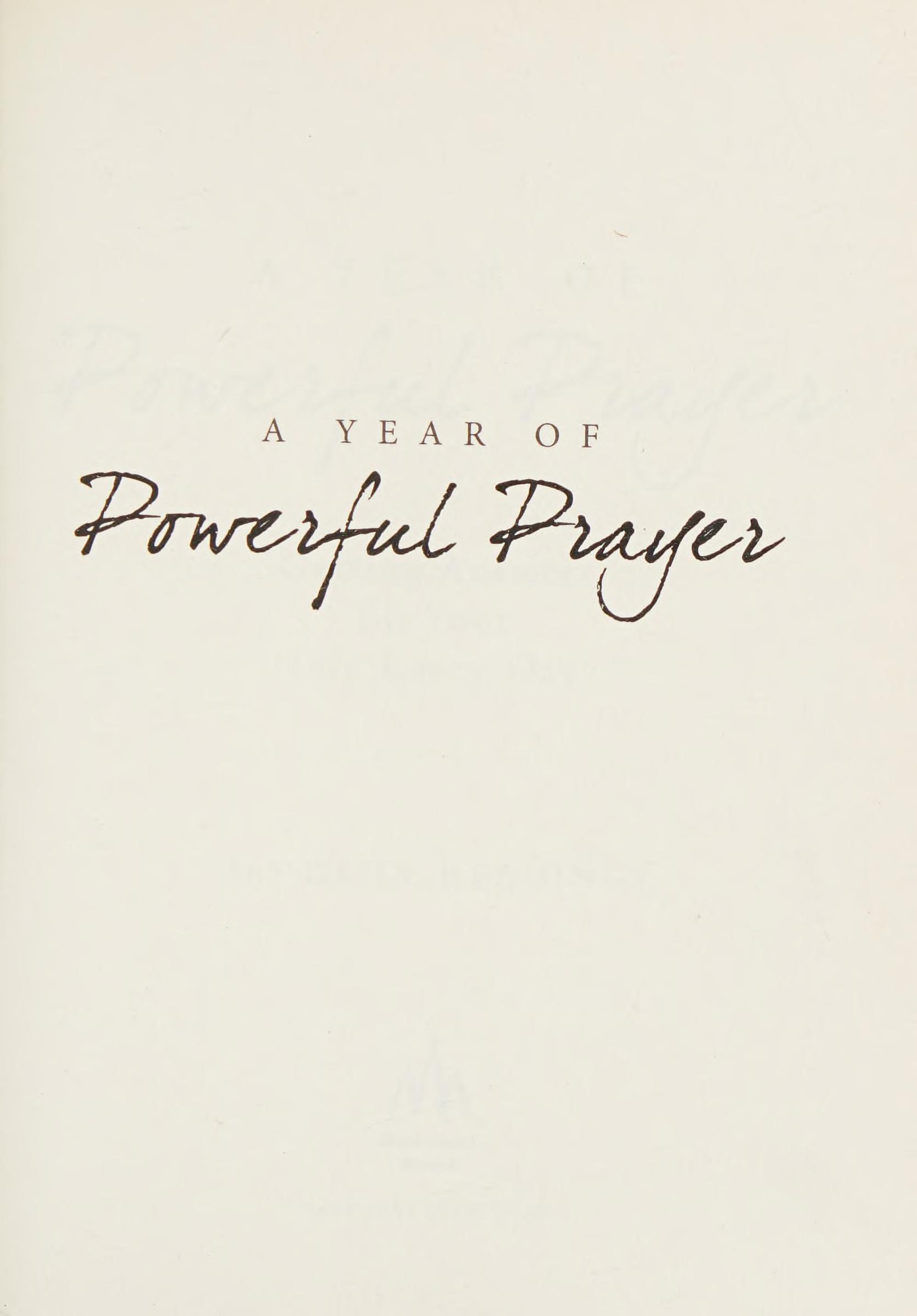 A Year of Powerful Prayer