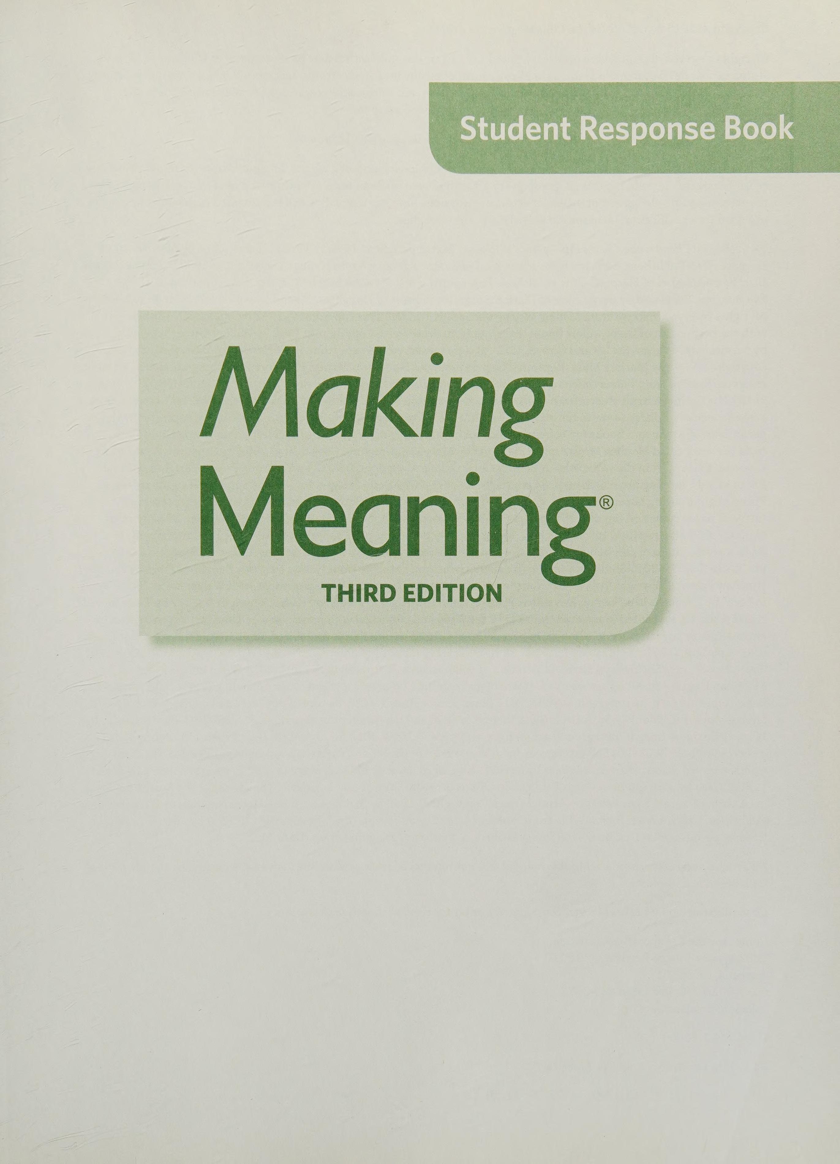 Making Meaning Classroom Package