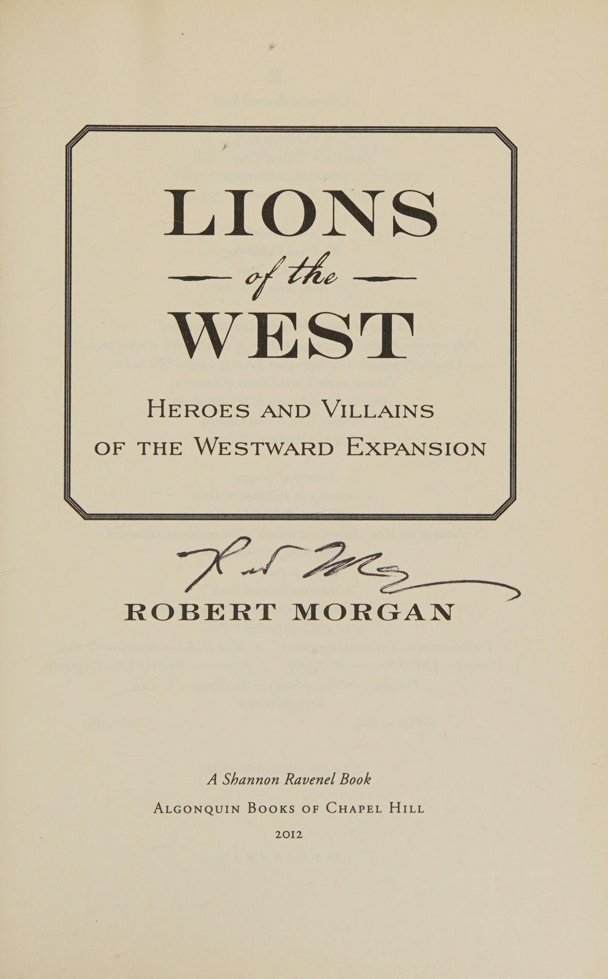Lions of the West