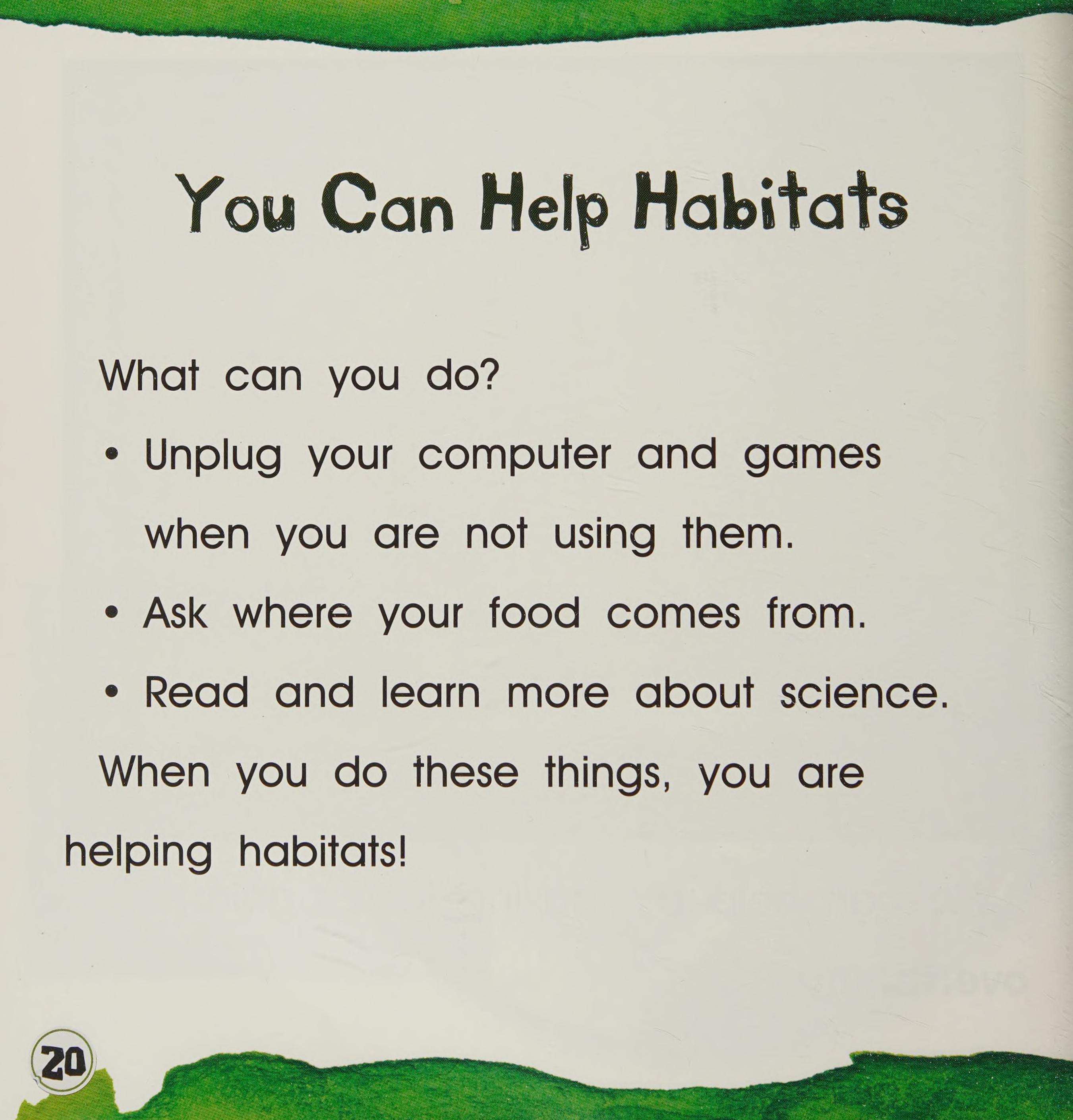 Helping Habitats