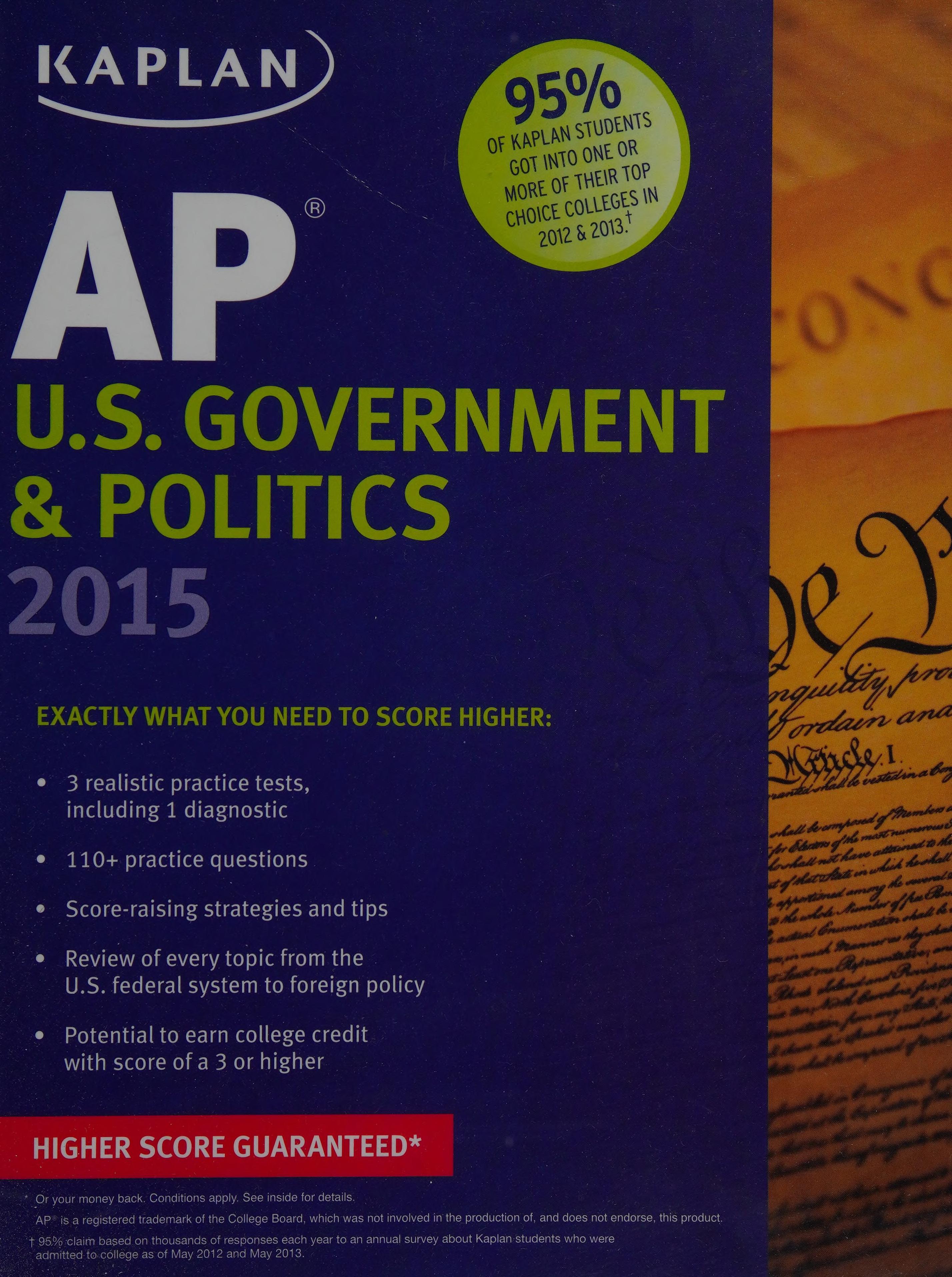 Kaplan AP U.S. Government & Politics 2015