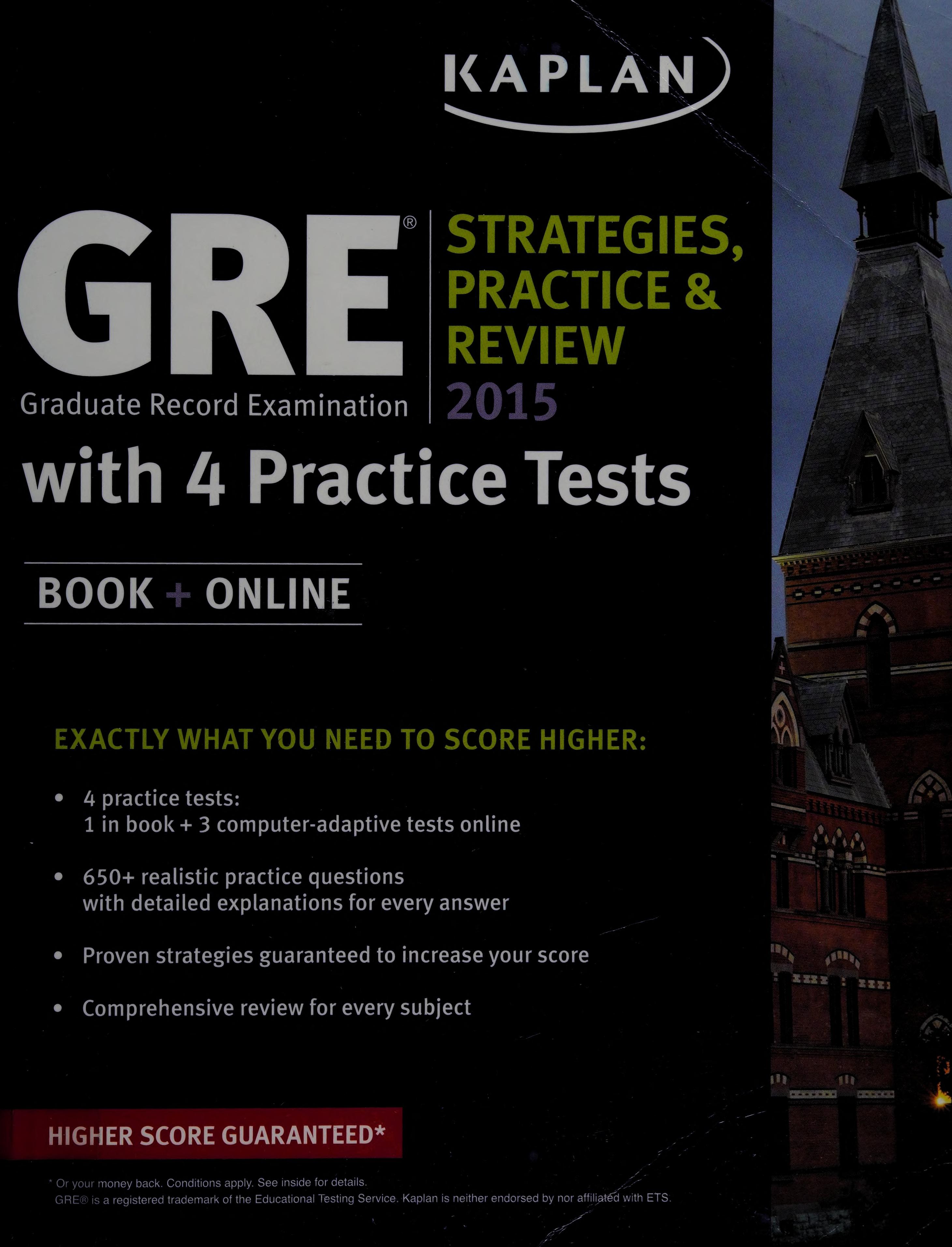 GRE® 2015 Strategies, Practice, and Review with 4 Practice Tests