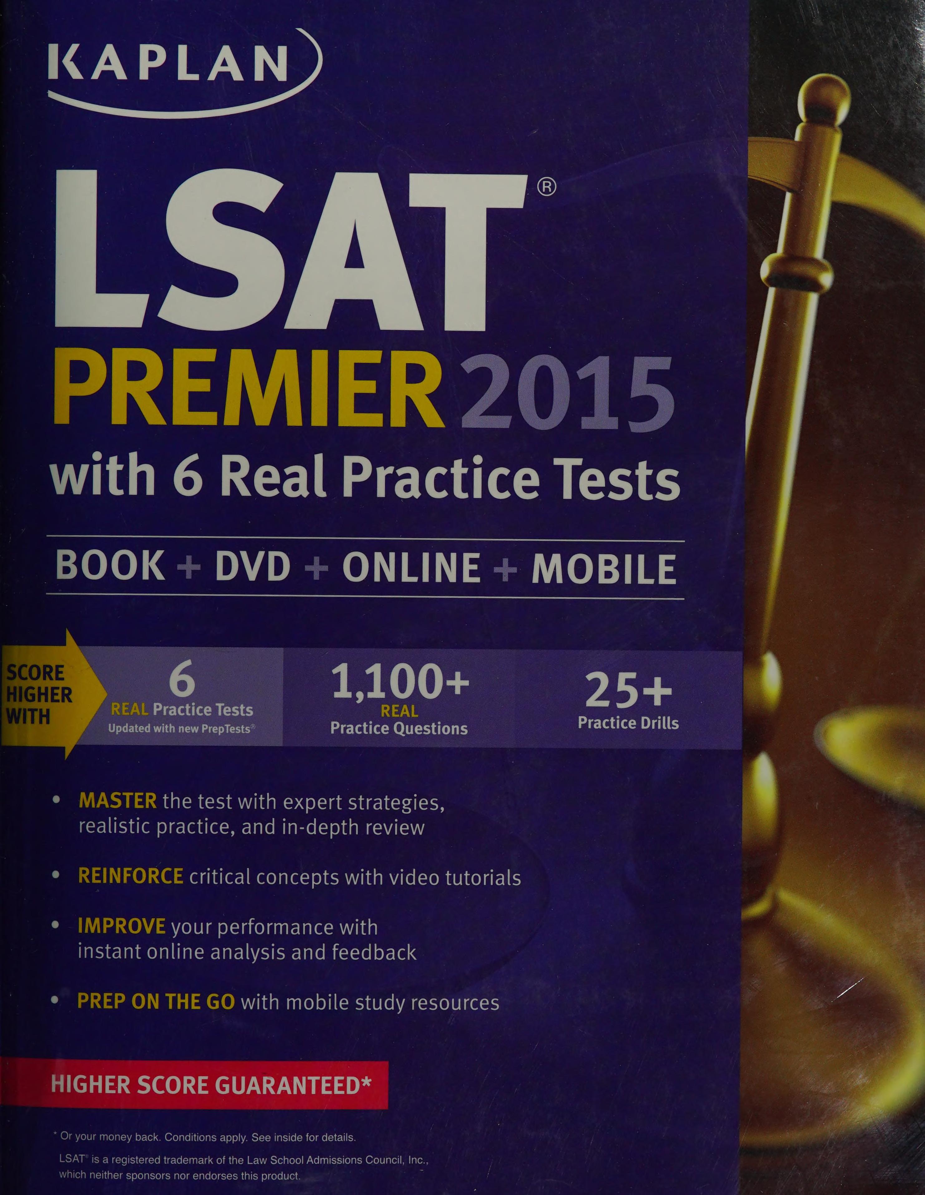 Kaplan LSAT Premier 2015 with 6 Real Practice Tests