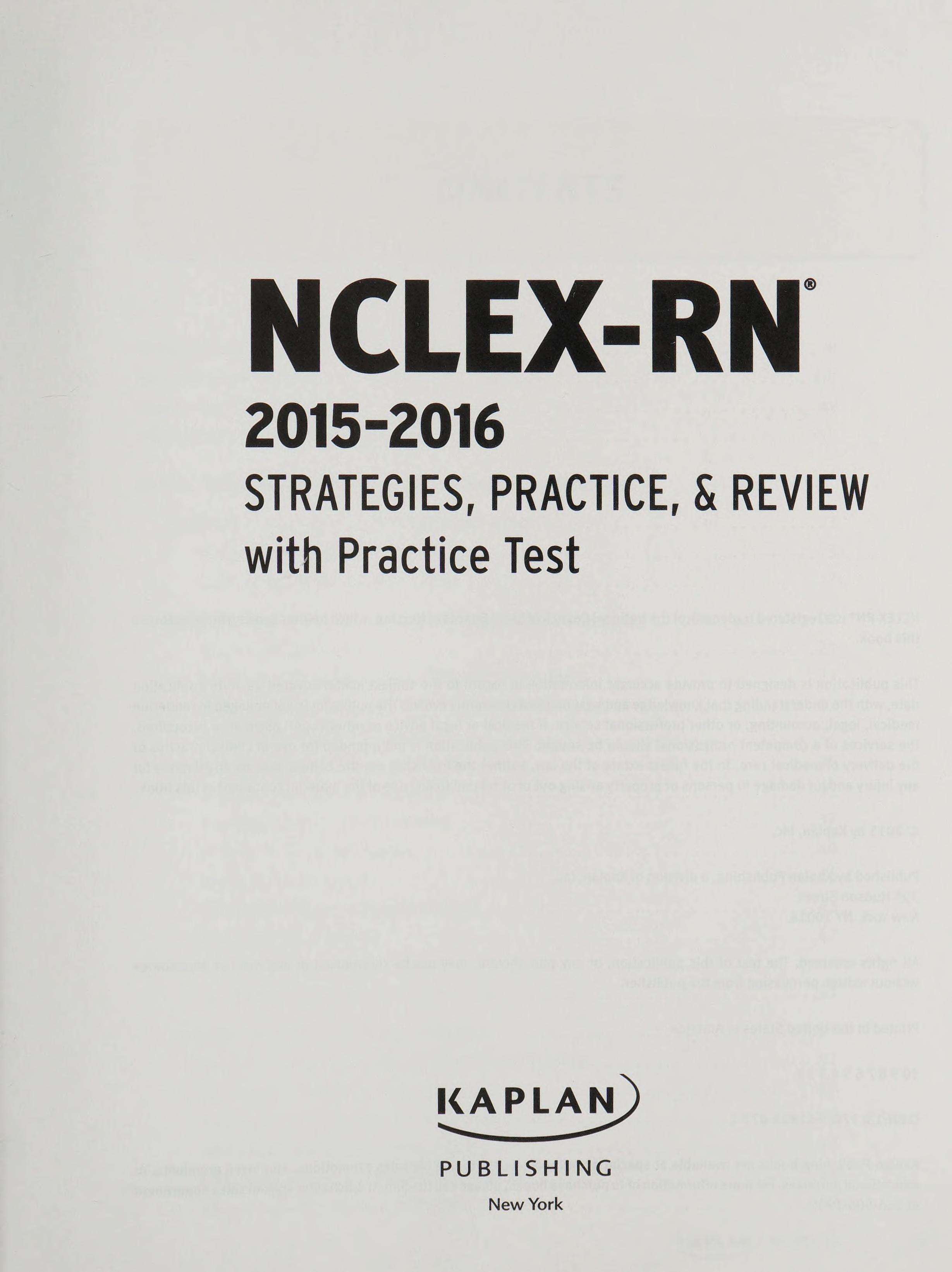 NCLEX-RN 2015-2016 Strategies, Practice, & Review