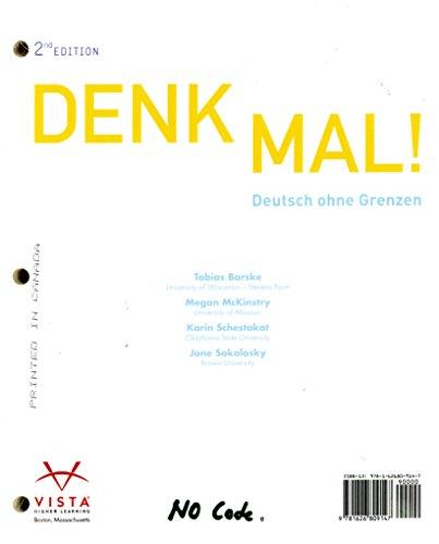 Denk Mal 2nd Ed Looseleaf Textbook