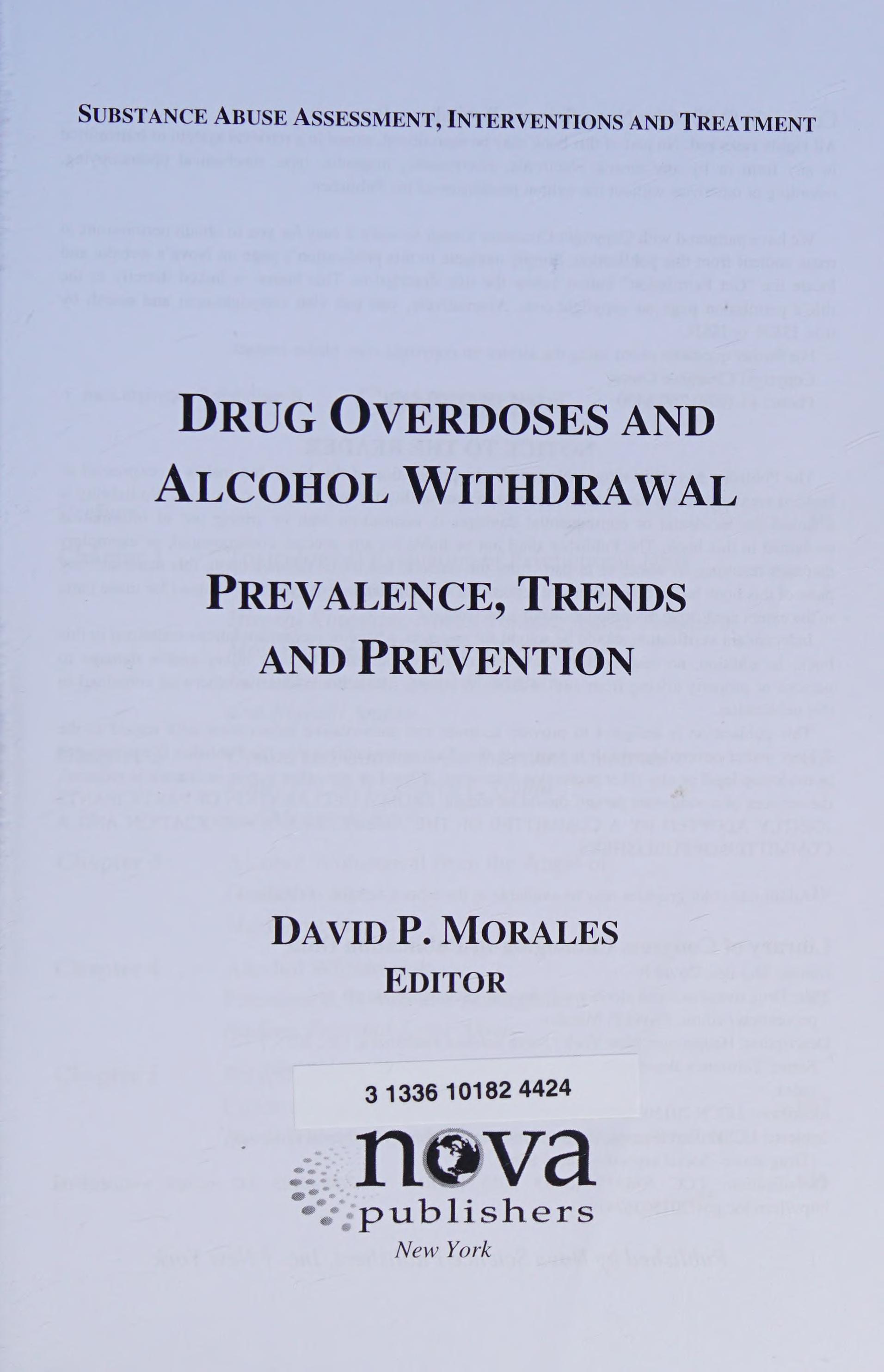 Drug Overdoses and Alcohol Withdrawal