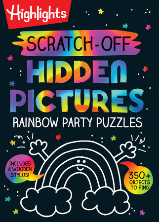Scratch-off Hidden Pictures Rainbow Party Puzzles