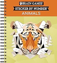 Brain Games - Sticker by Number: Animals - 2 Books in 1 (42 Images to Sticker)