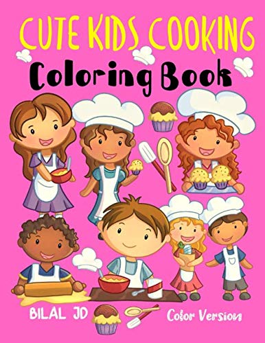 Cute Kids Cooking Coloring Book