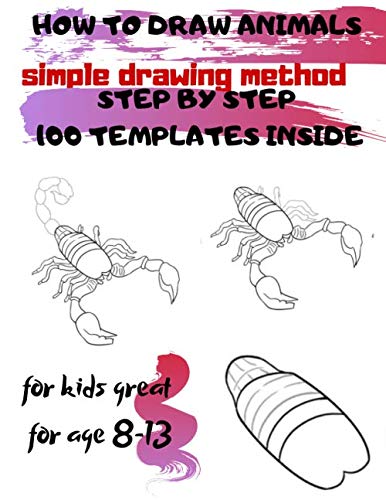 HOW to DRAW ANIMALS Simple Drawing Method STEP by STEP 100 TEMPLATES INSIDE