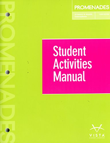 Promenades 3e Student Activities Manual