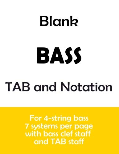 Blank Bass TAB and Notation