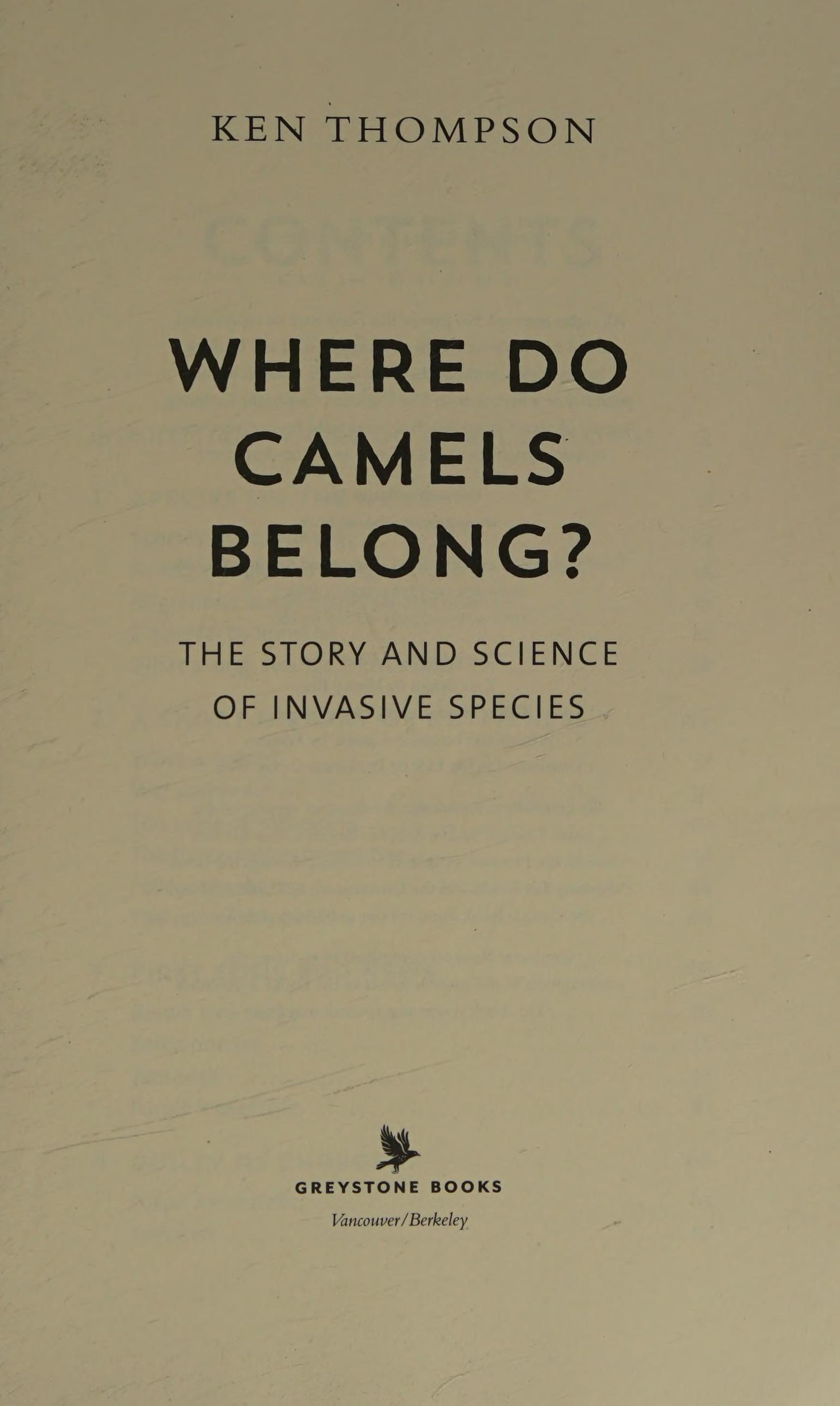 Where do camels belong