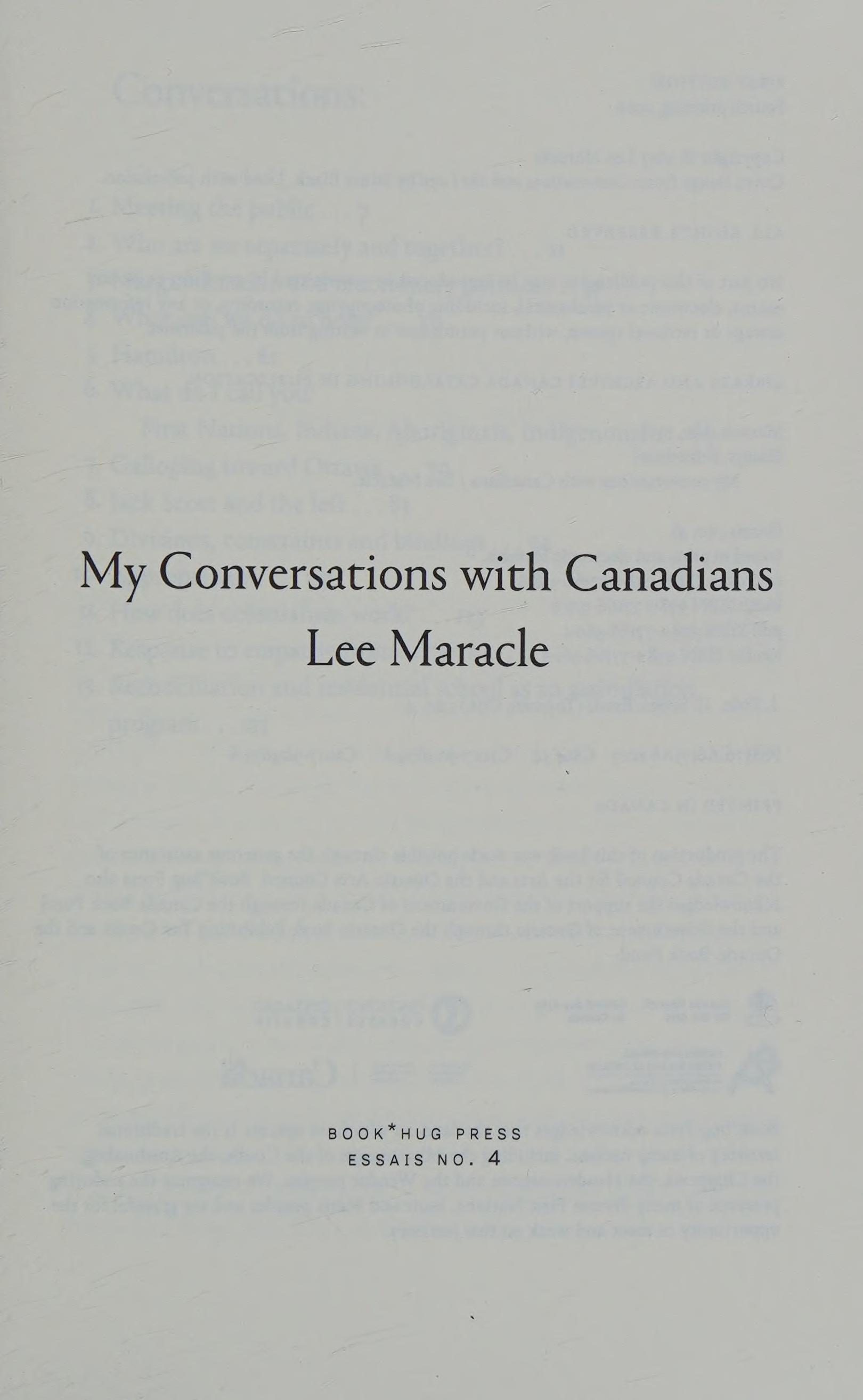 My Conversations with Canadians