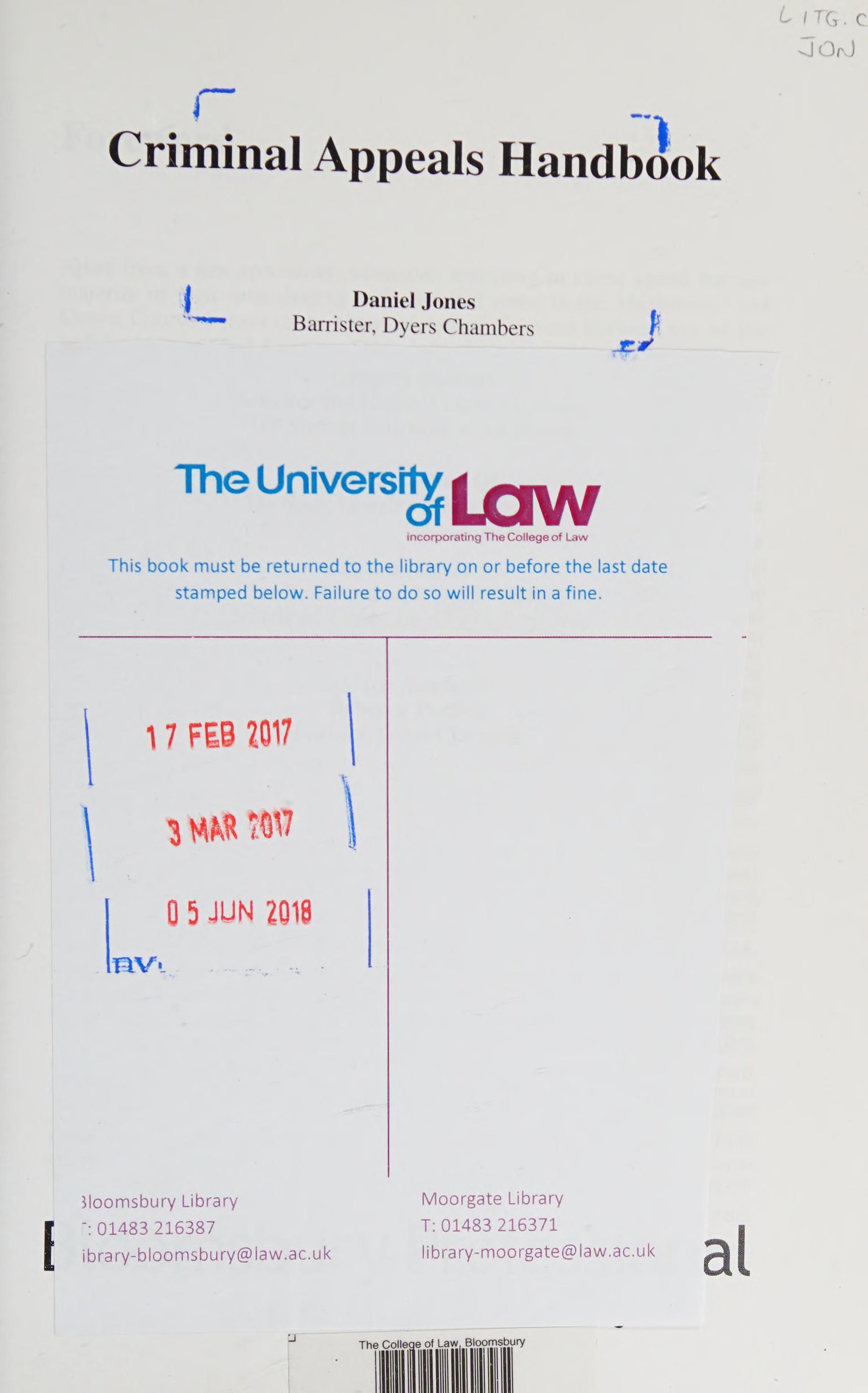 Criminal Appeals Handbook