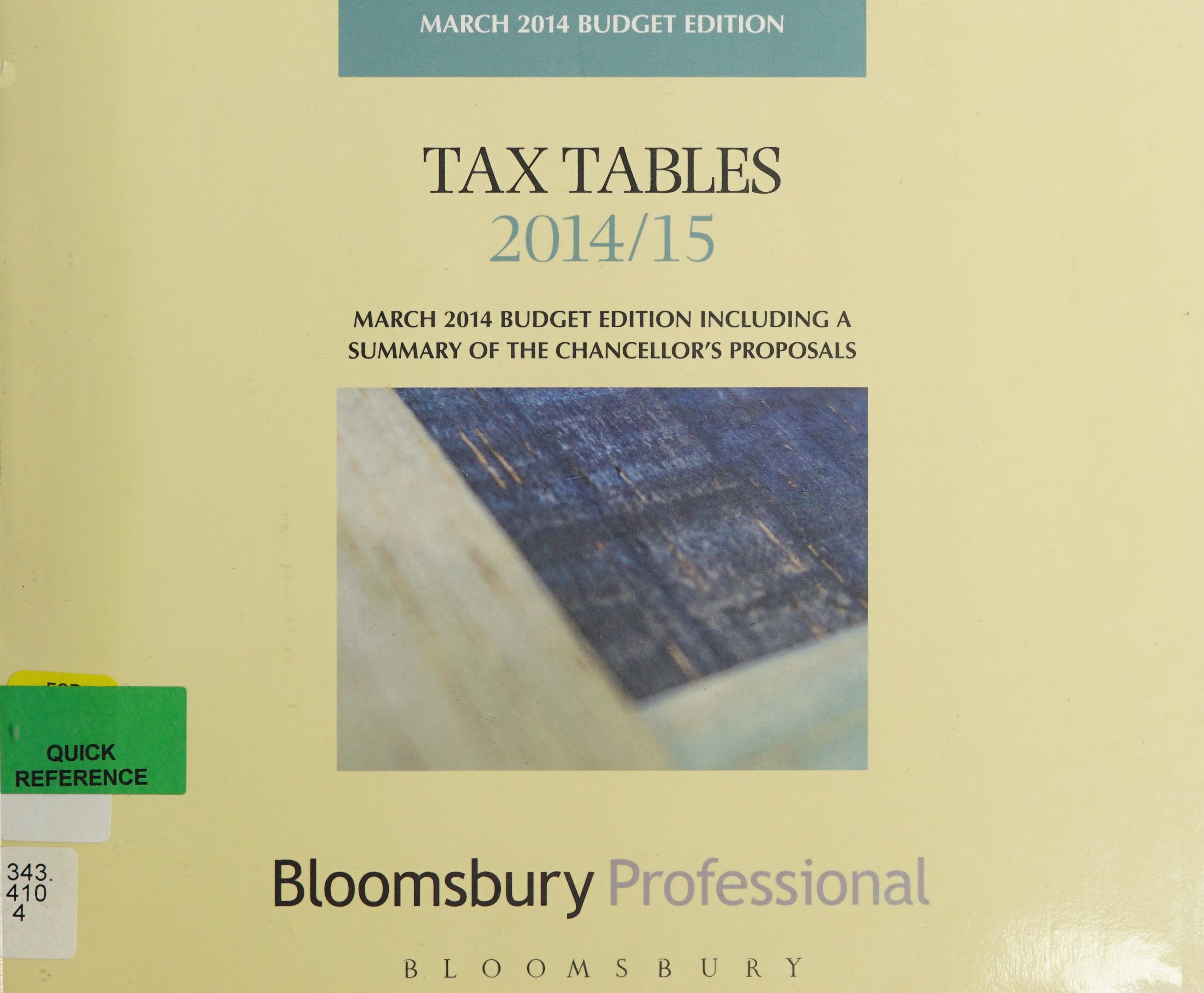 Tax Tables 2014/15
