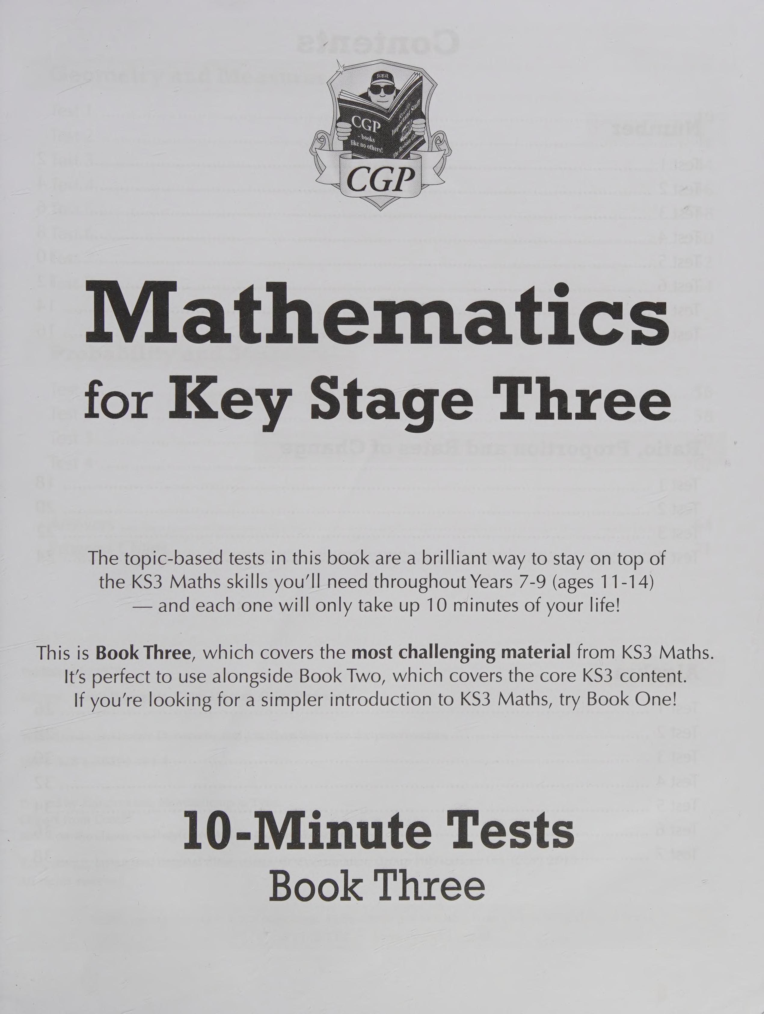 Mathematics For KS3 10 Minute Tests Bk 3