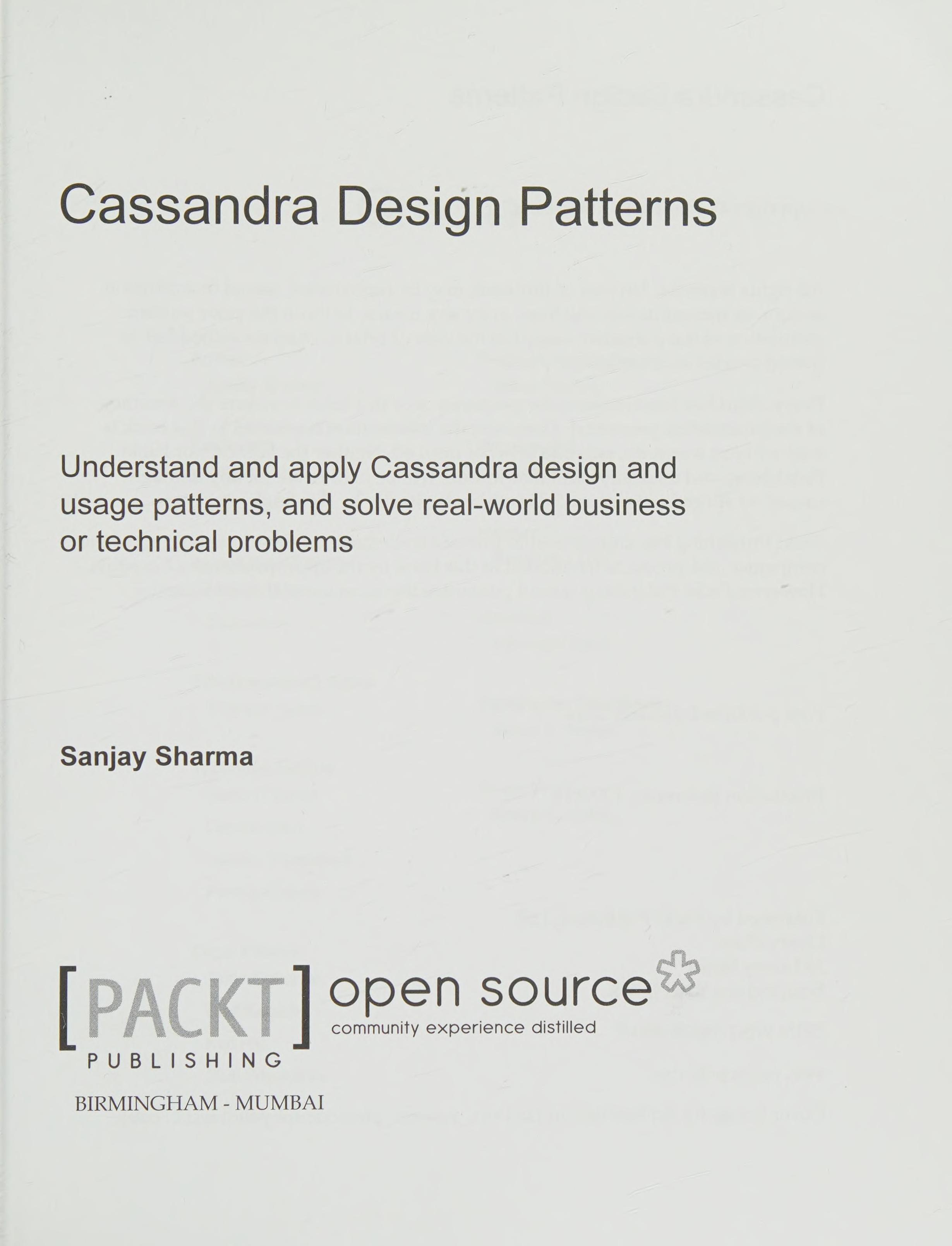 Cassandra Design Patterns