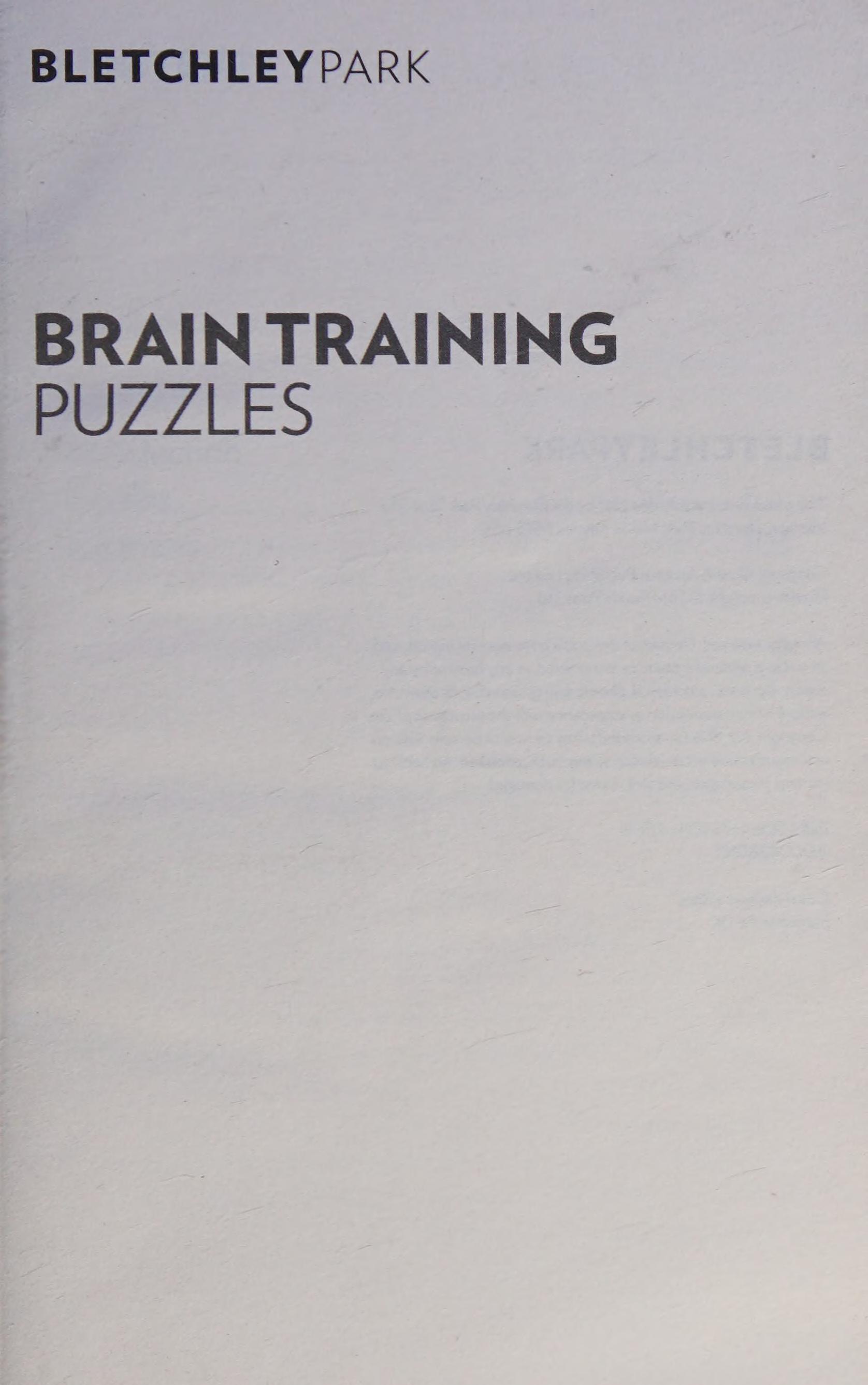 Bletchley Park Puzzles Brain Training