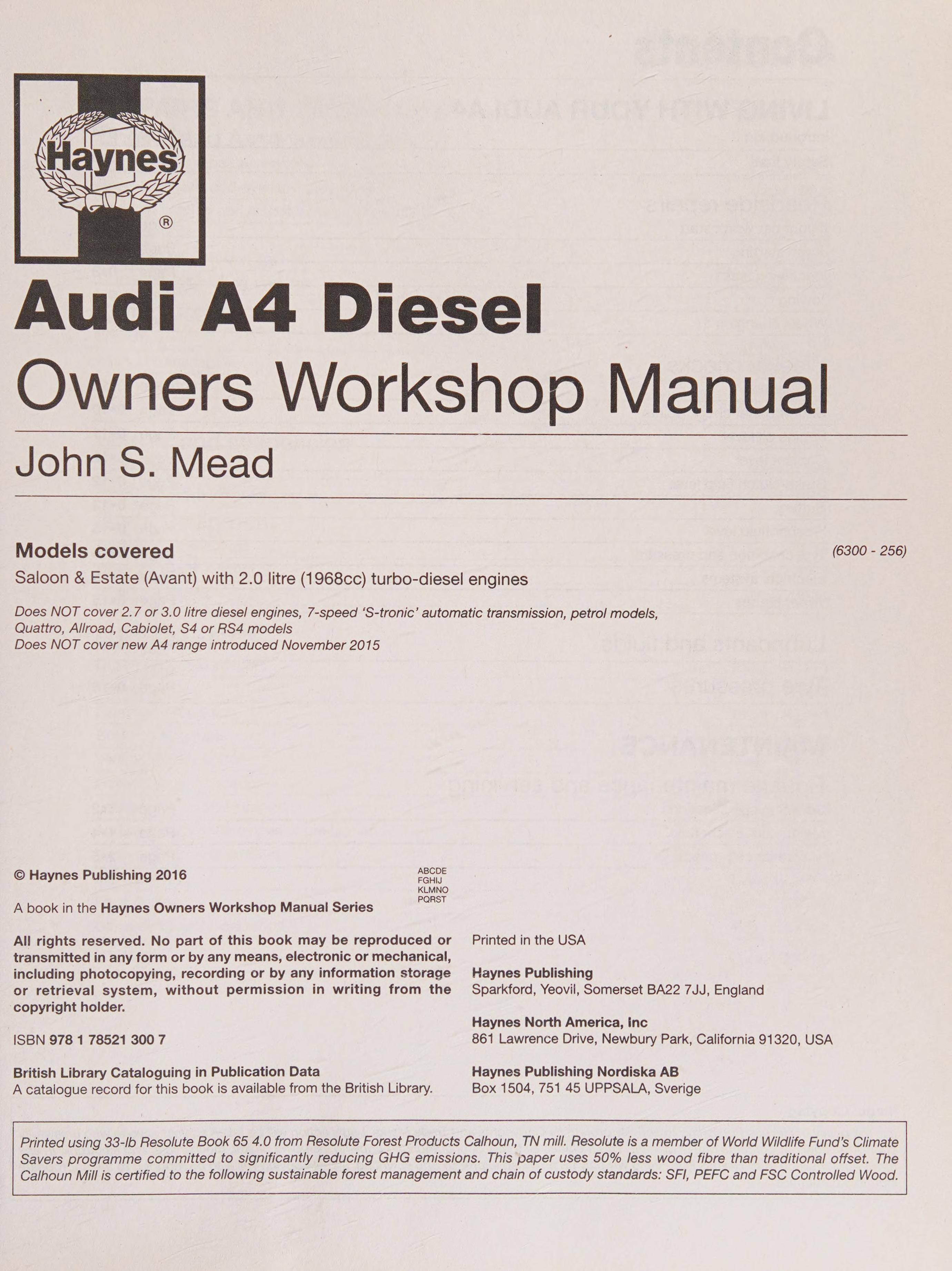 HM Audi A4 Diesel 2008-2015