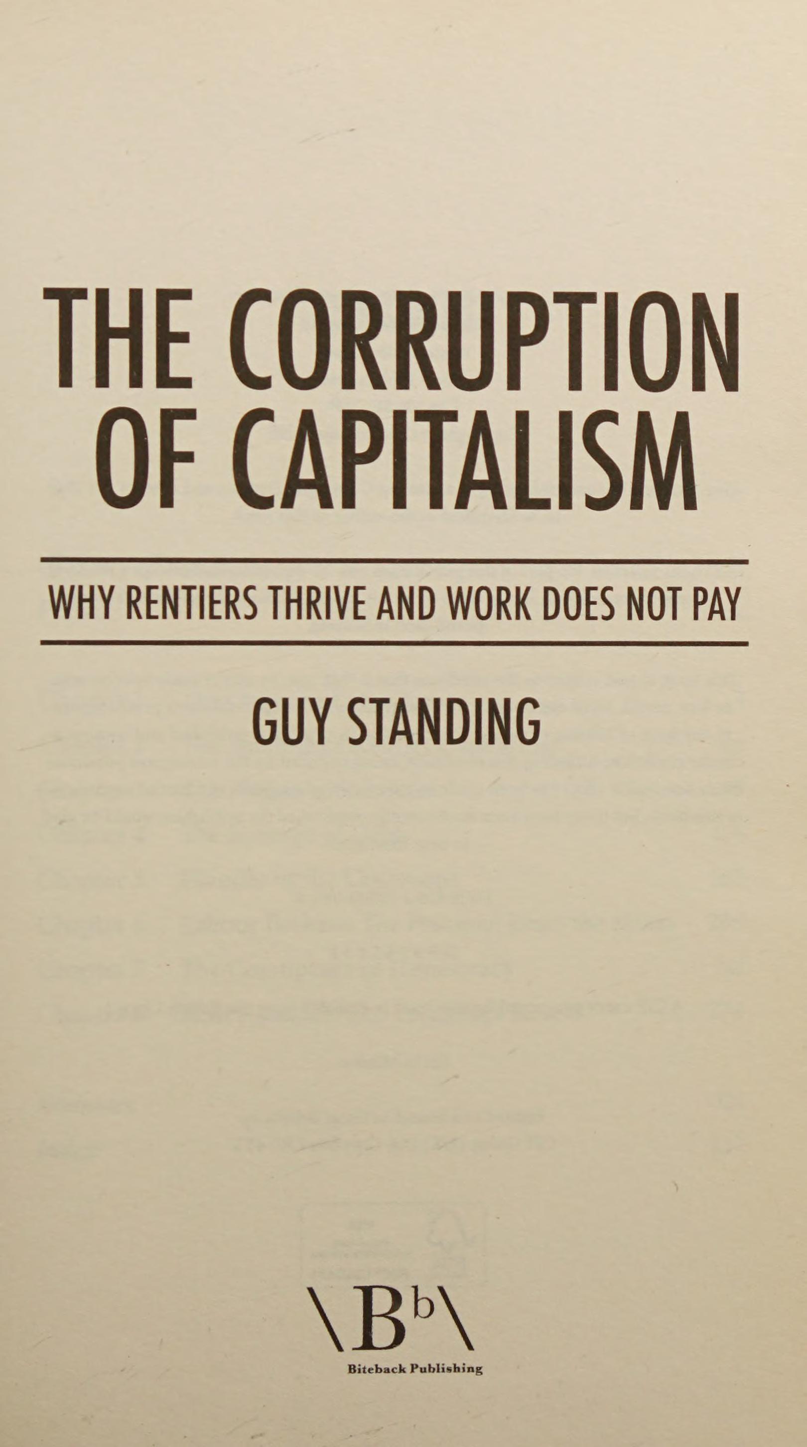 The Corruption of Capitalism