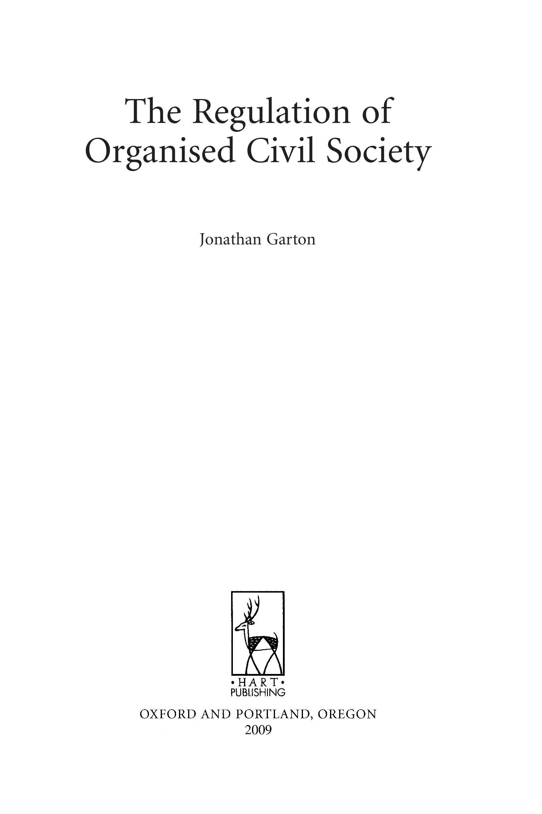 The regulation of organised civil society