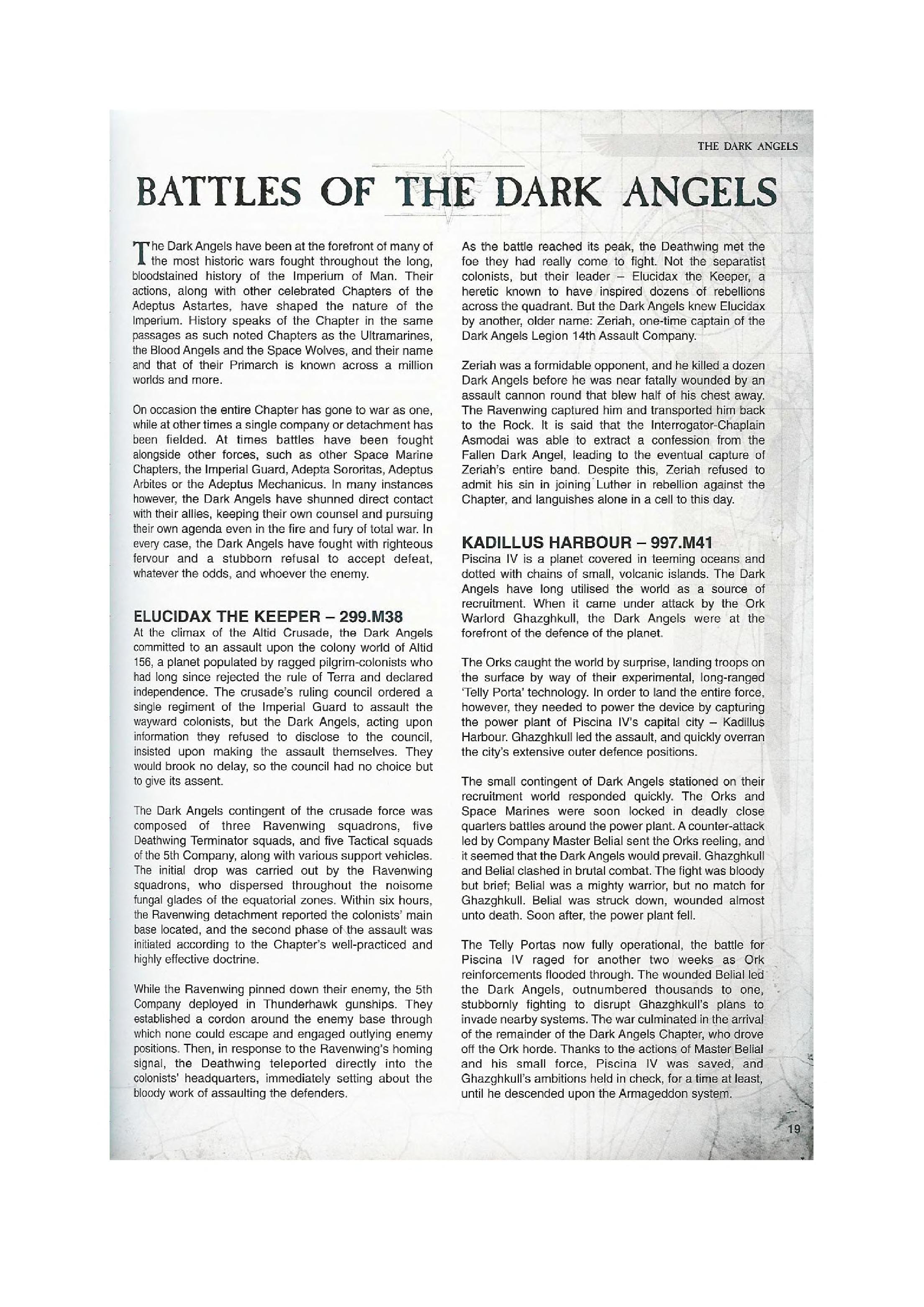 Dark Angels Codex - English - 5th Edition - Warhammer 40,000 - Games Workshop Miniatures