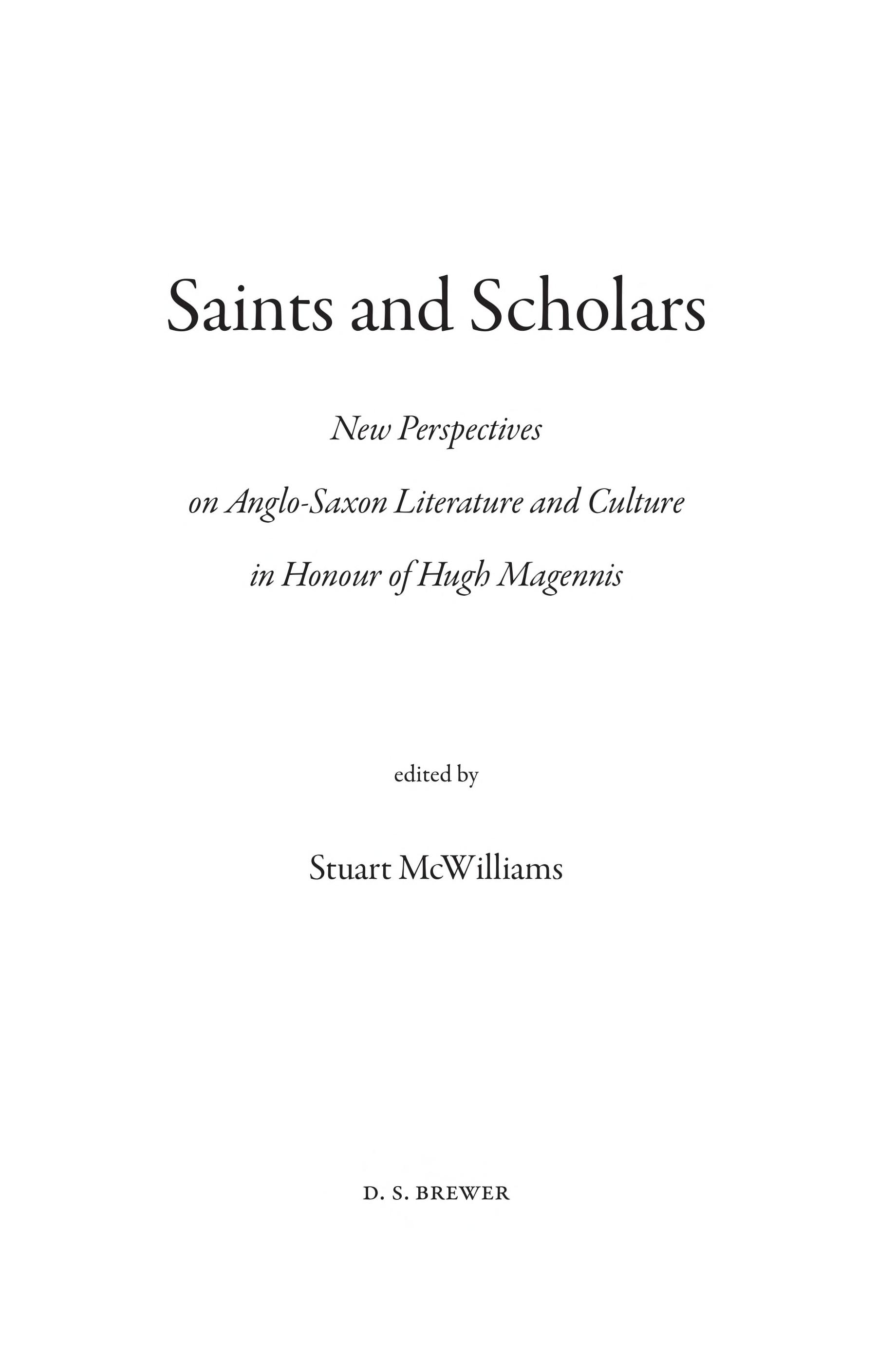 Saints and Scholars