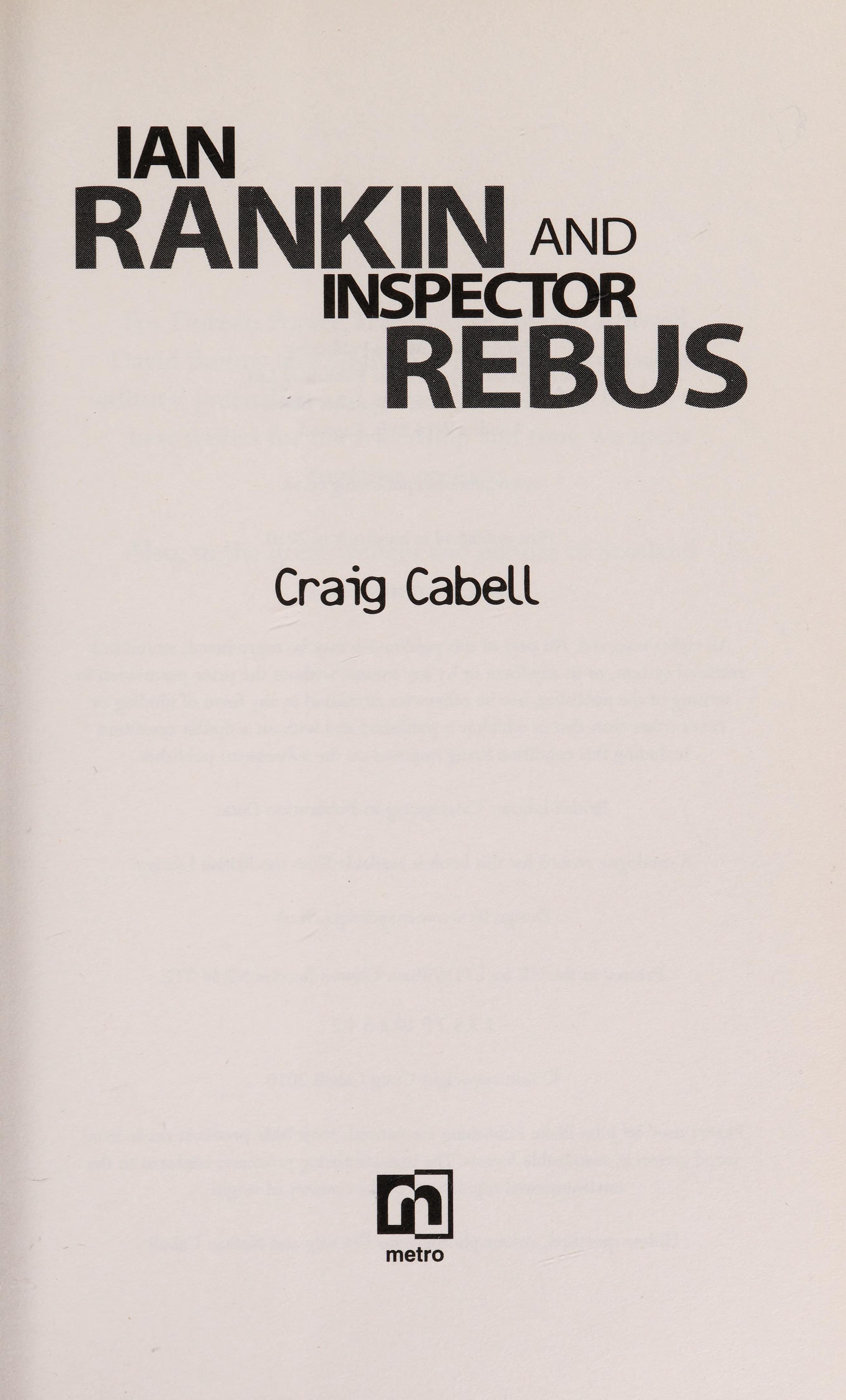 Ian Rankin and Inspector Rebus