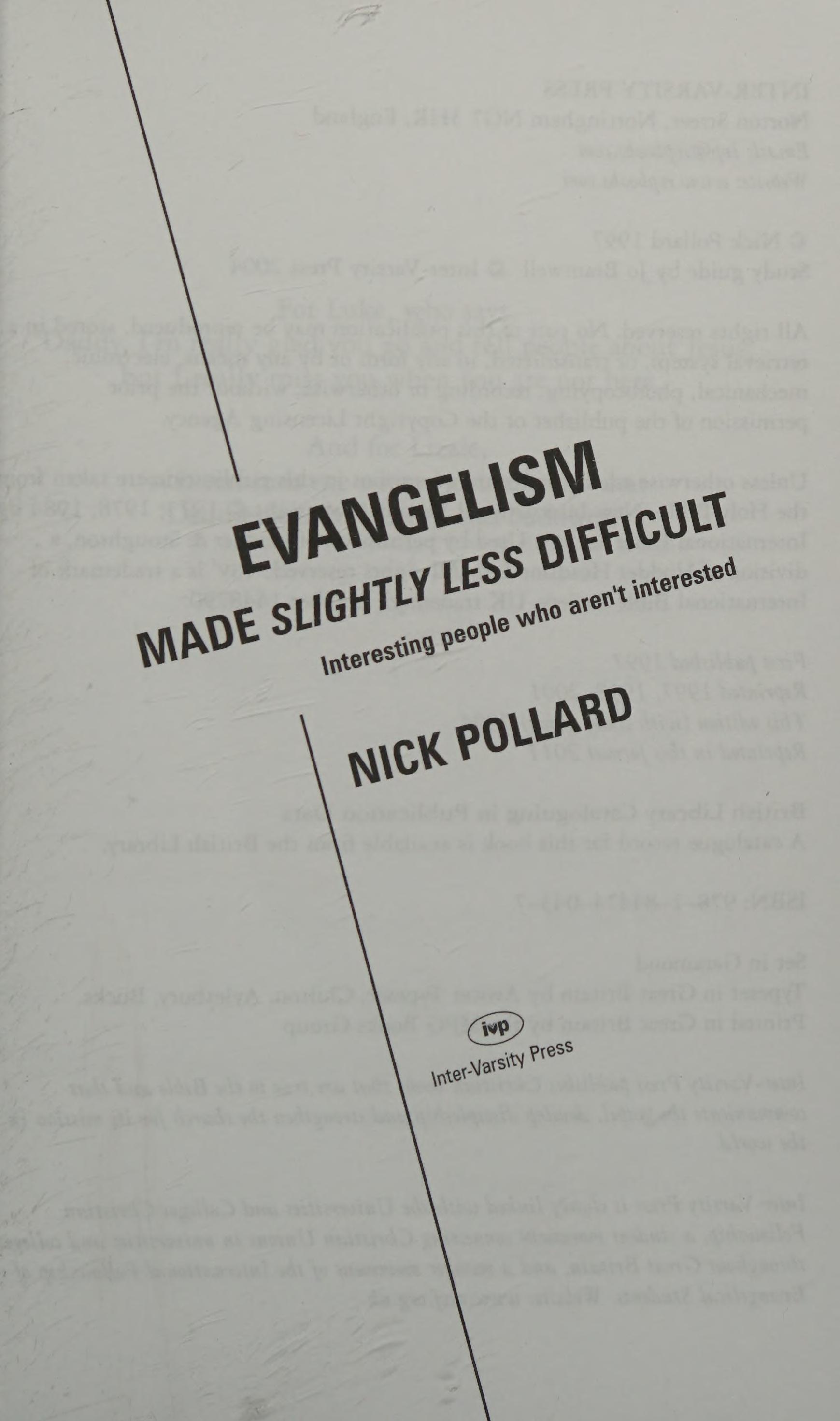 Evangelism Made Slightly Less Difficult