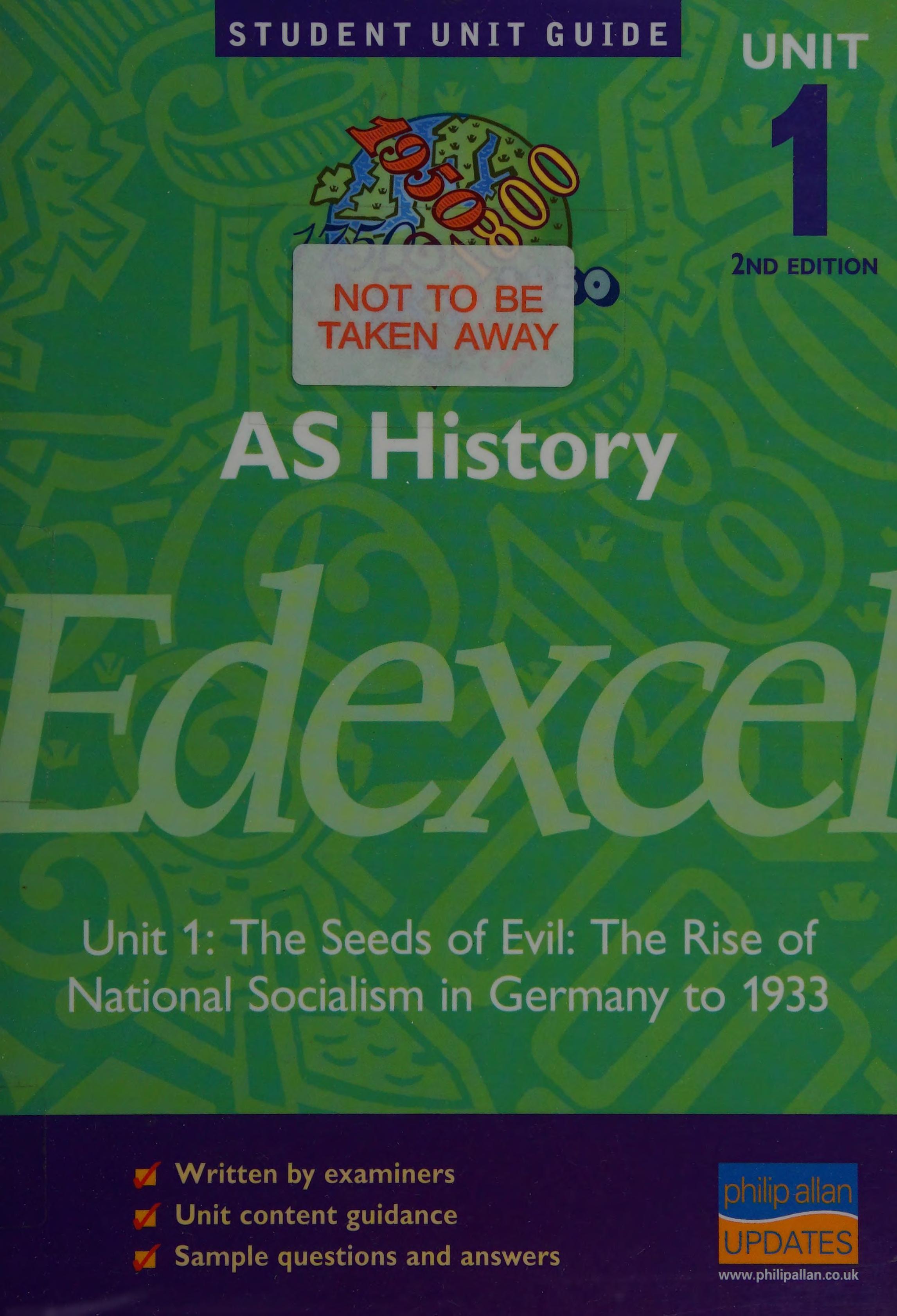 Edexcel History As Unit 1 - The Seeds O