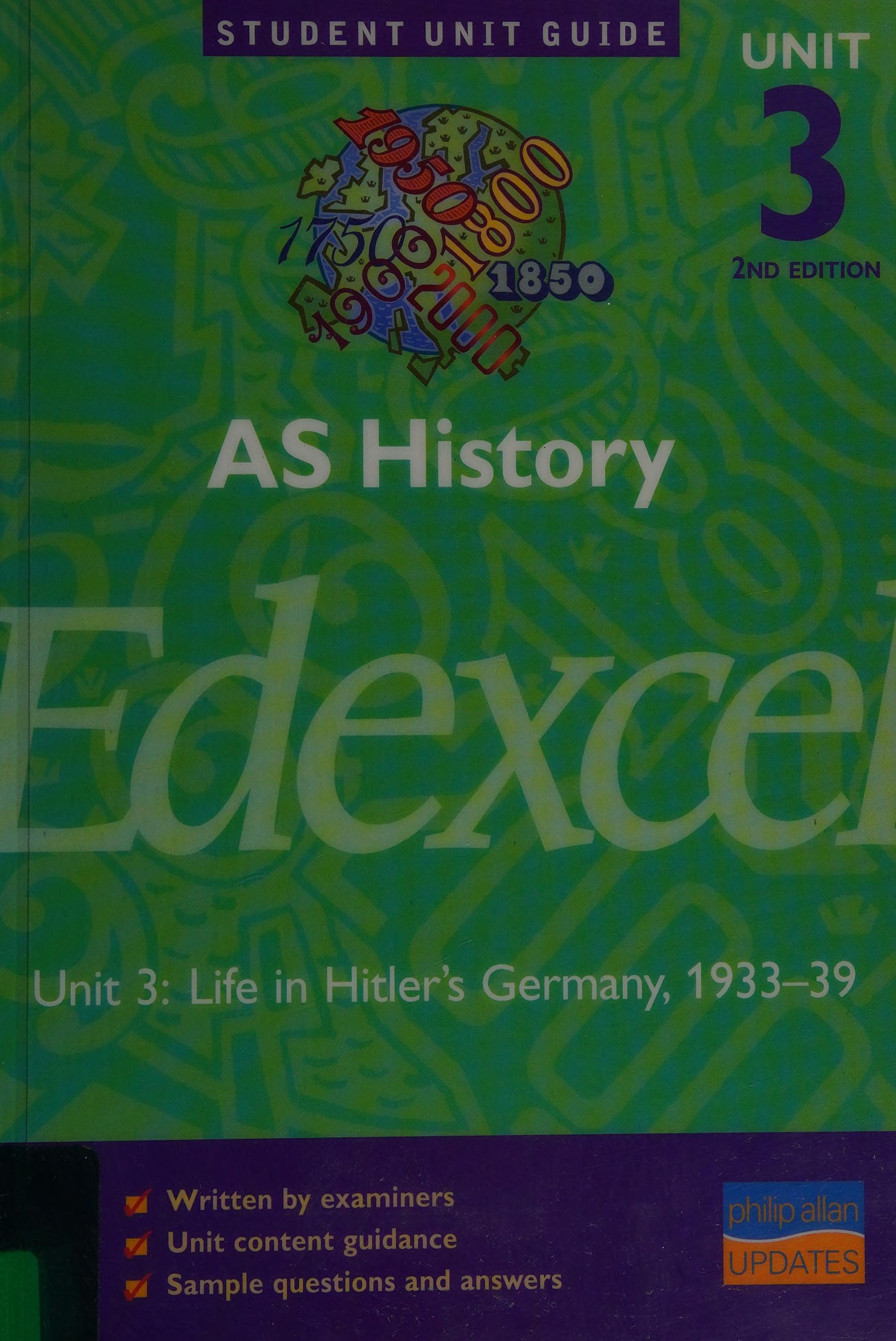 AS History Unit 3, Life In Hitler'S Germany, 1933-39