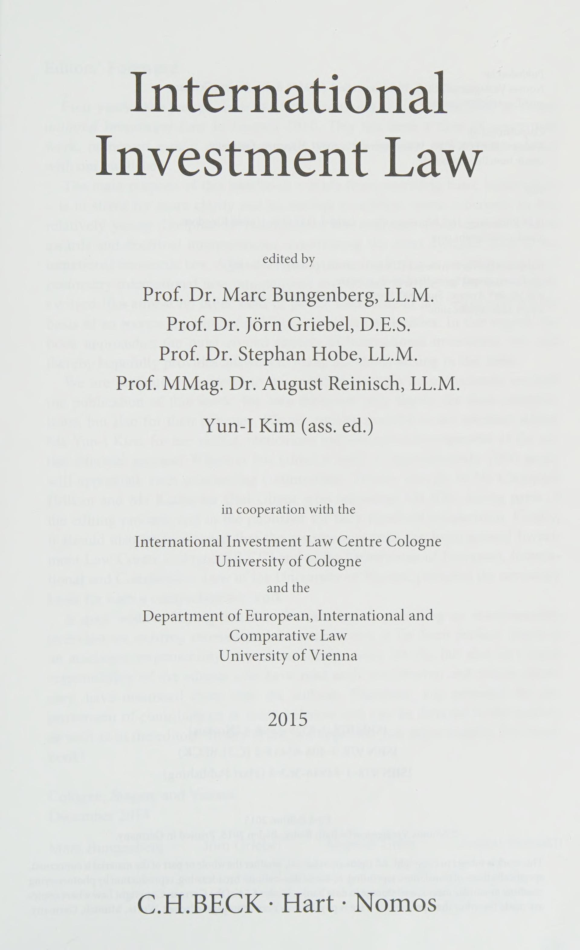 International investment law