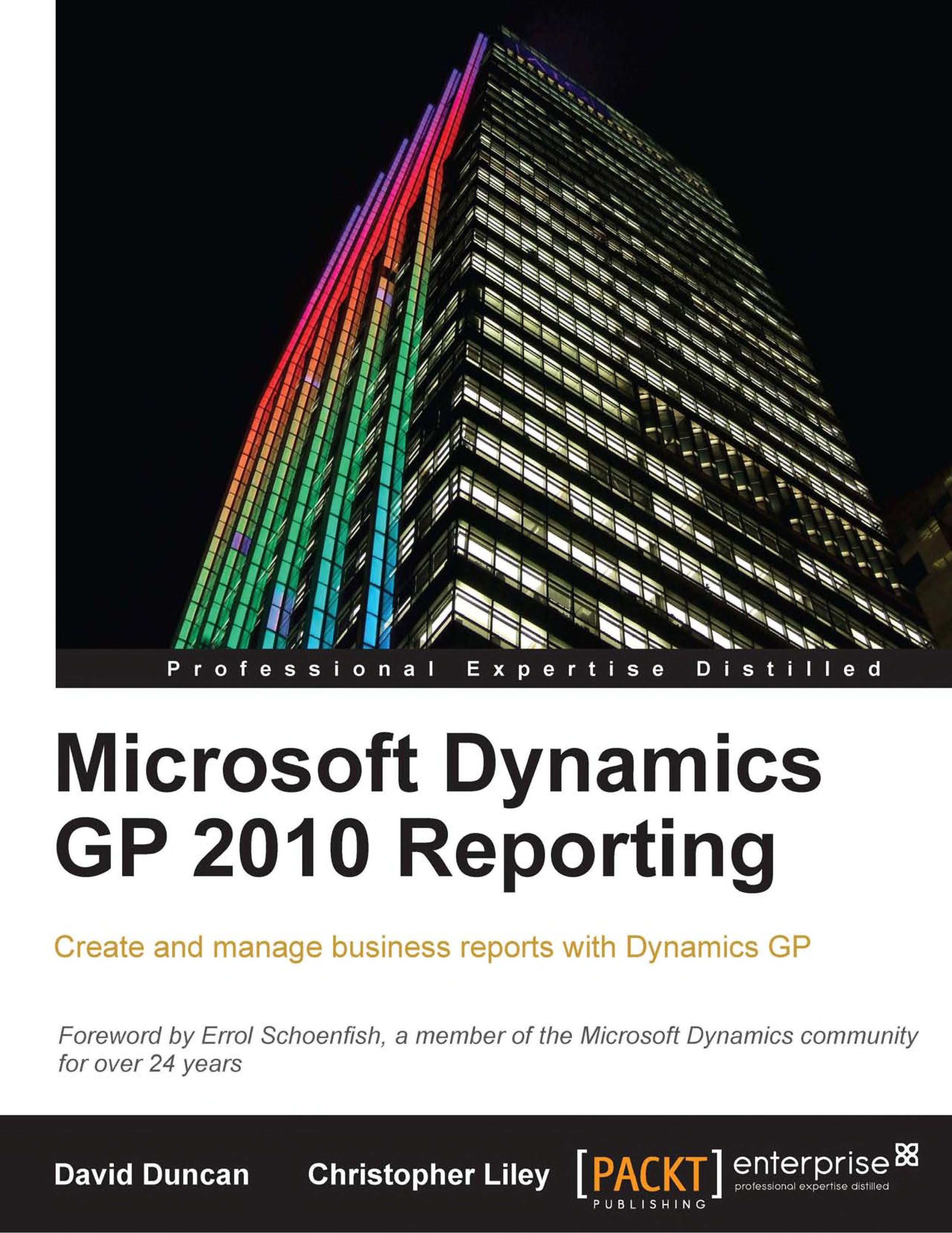Microsoft Dynamics GP 2010 Reporting