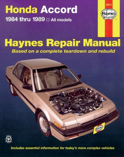 Honda Accord 1984 Thru 1989 All Models